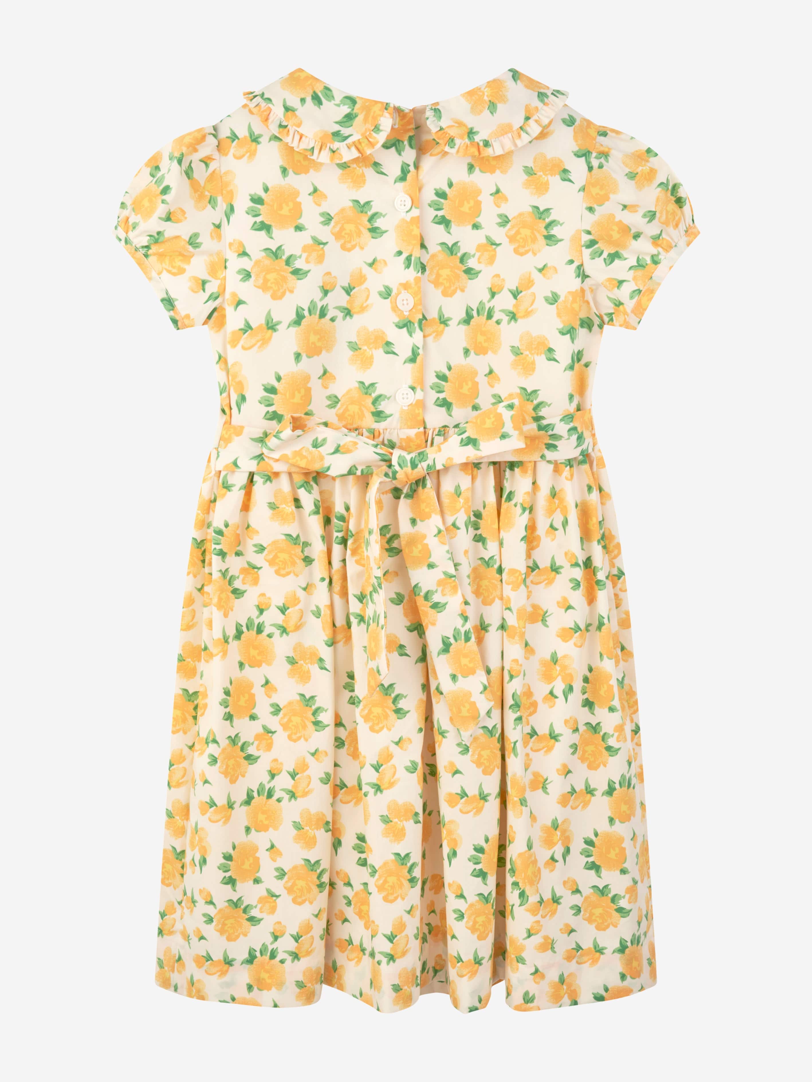 Rachel Riley Girls Marigold Frill Dress in Yellow