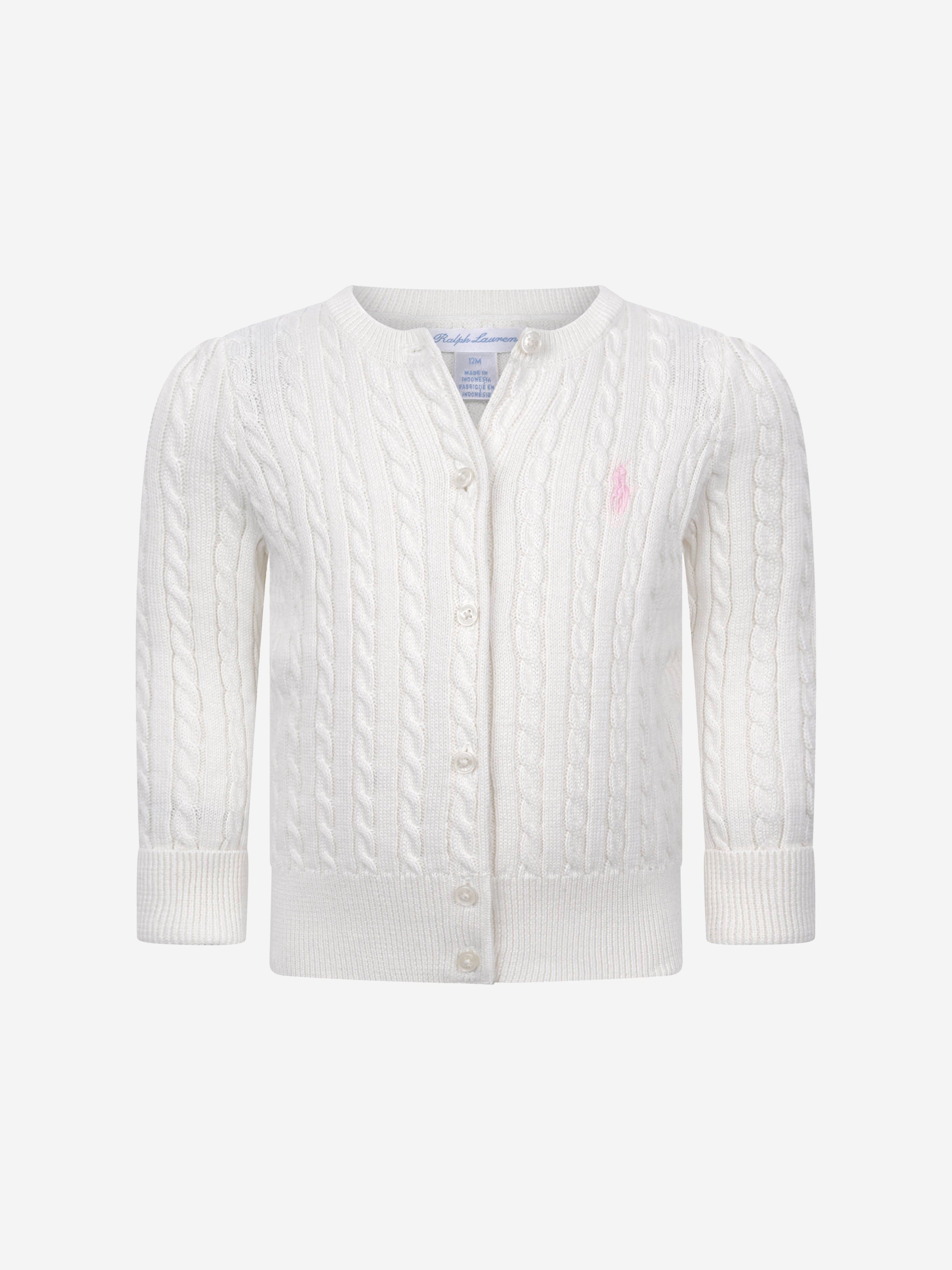 Ralph Lauren Baby Girls Cable Knit Cardigan