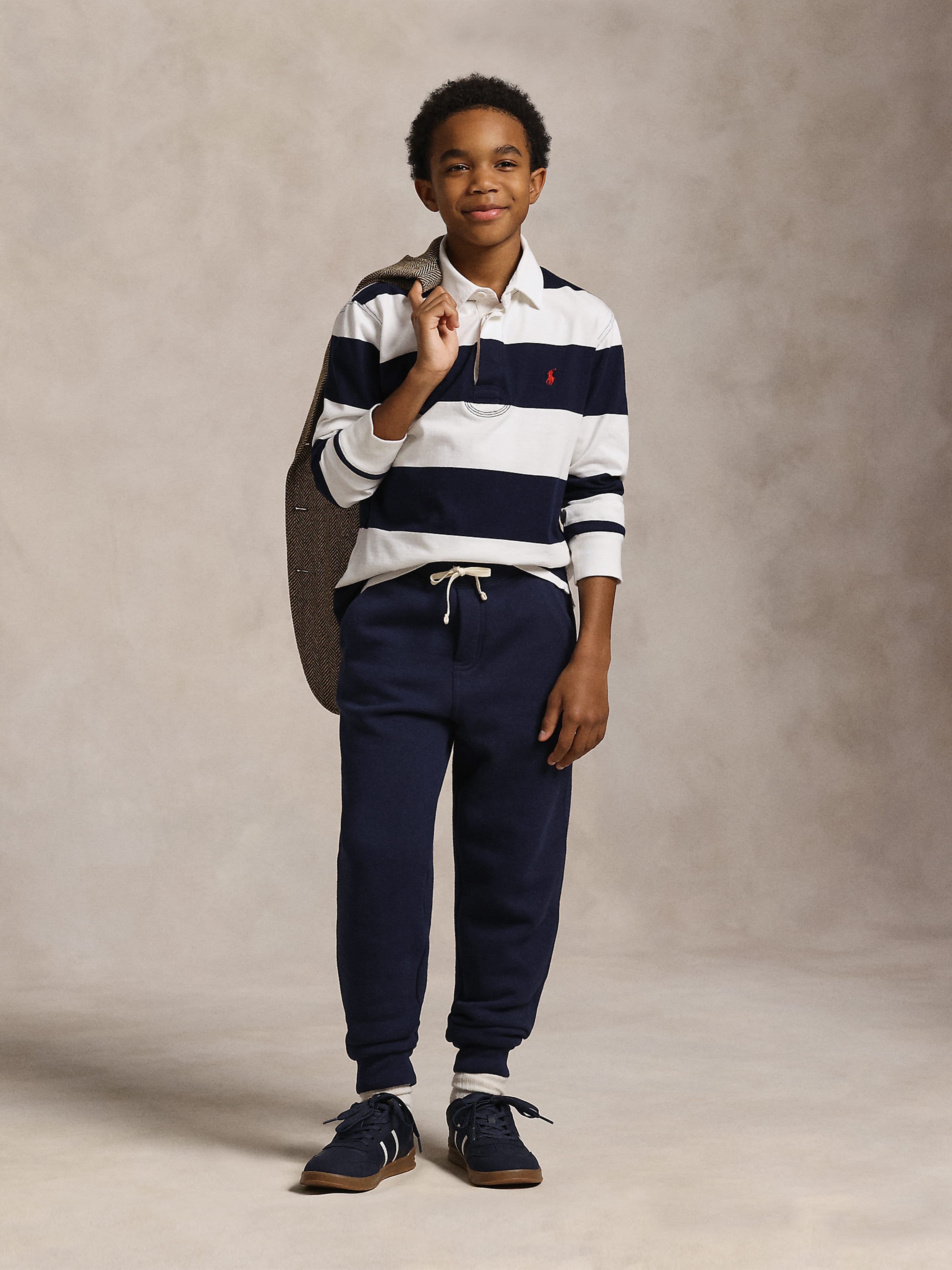 Ralph Lauren Boys Logo Joggers in Navy