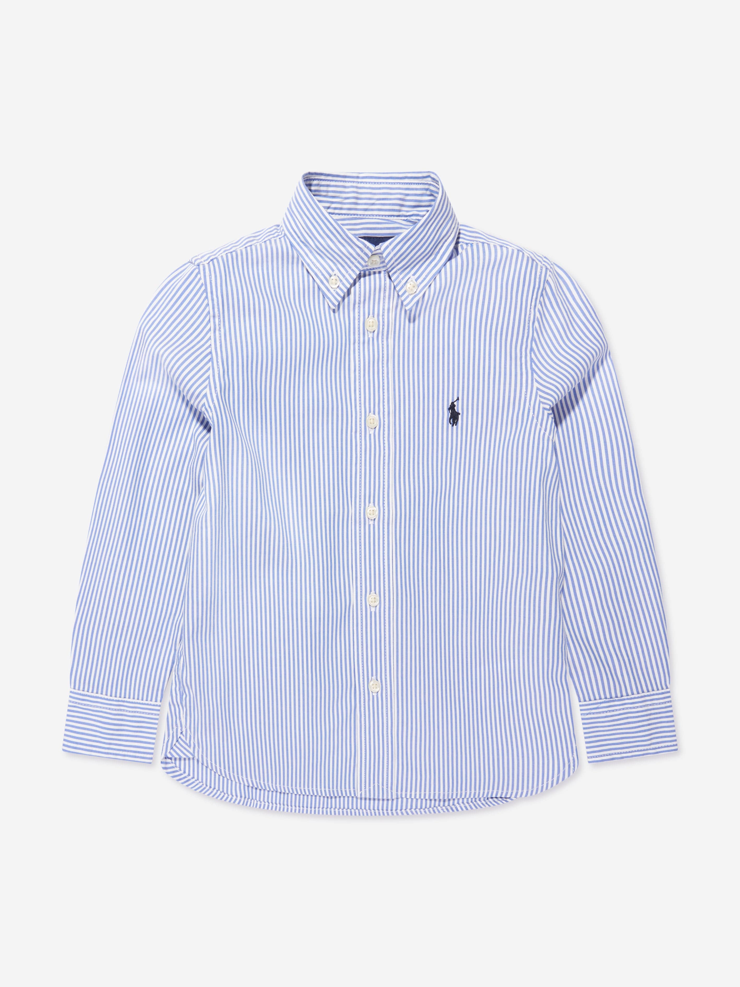 Ralph Lauren Boys Slim Fit Striped Oxford Shirt