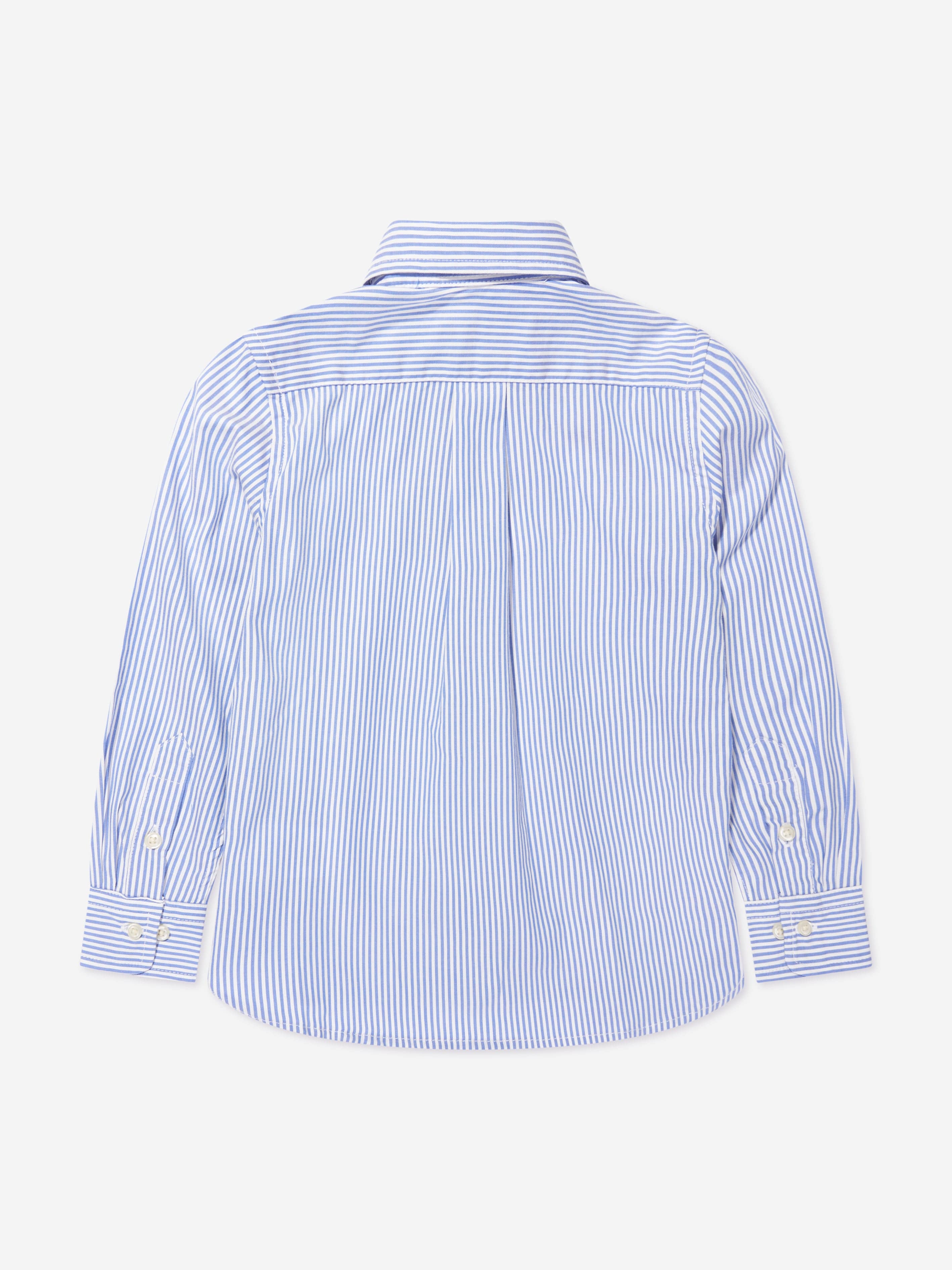 Ralph Lauren Boys Slim Fit Striped Oxford Shirt