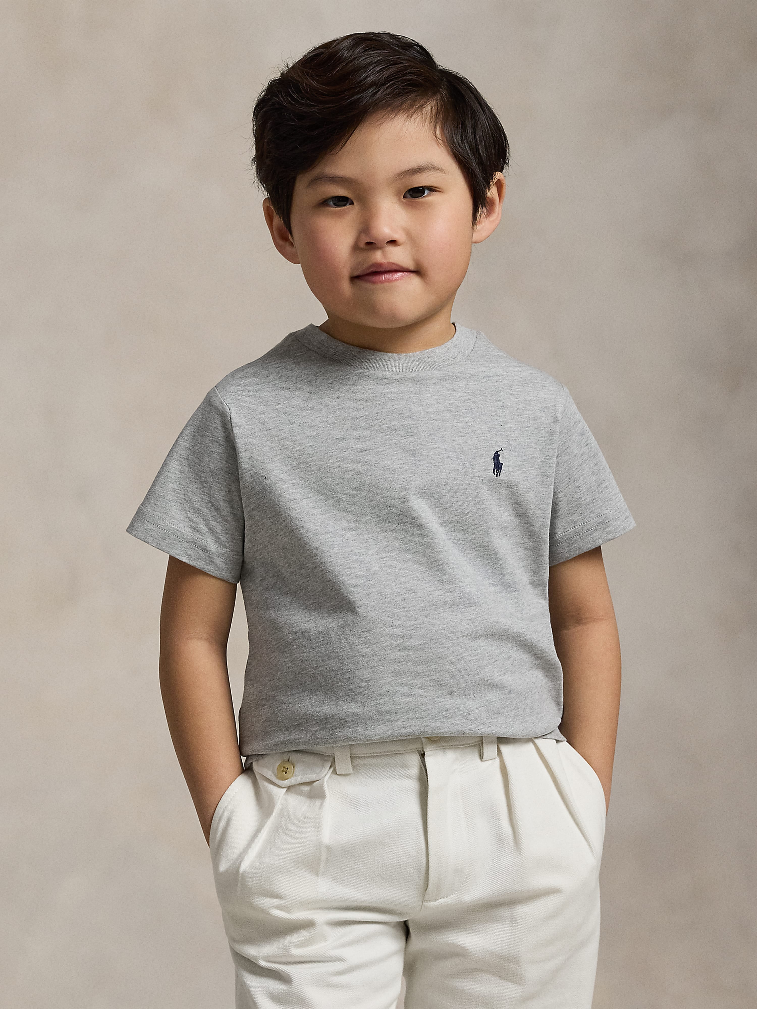 Ralph Lauren Boys Logo T-Shirt in Grey