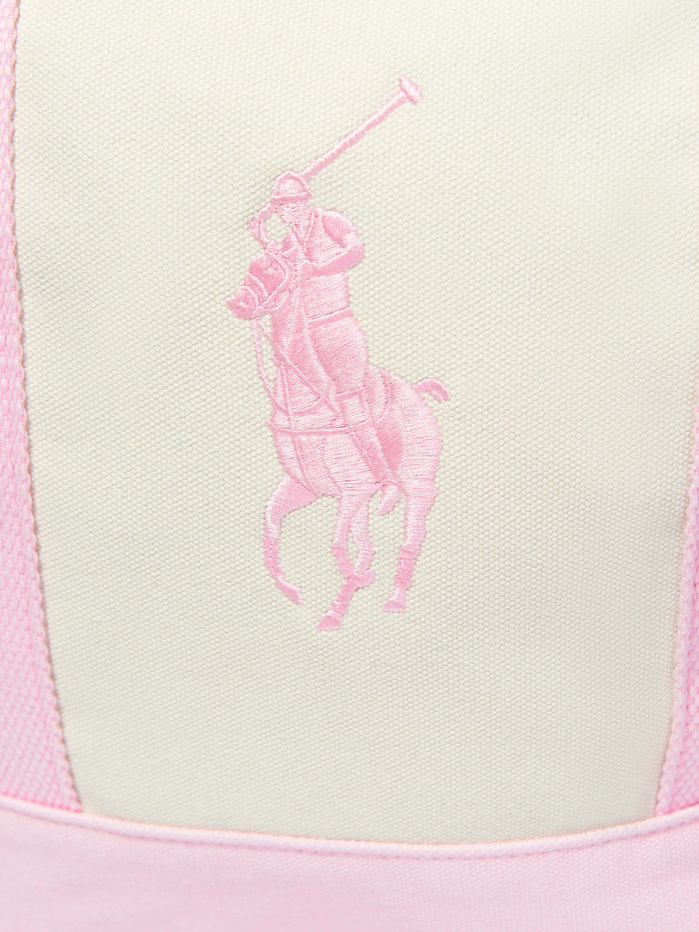 Ralph Lauren Girls Polo Player Tote Bag in Pink (40cm)