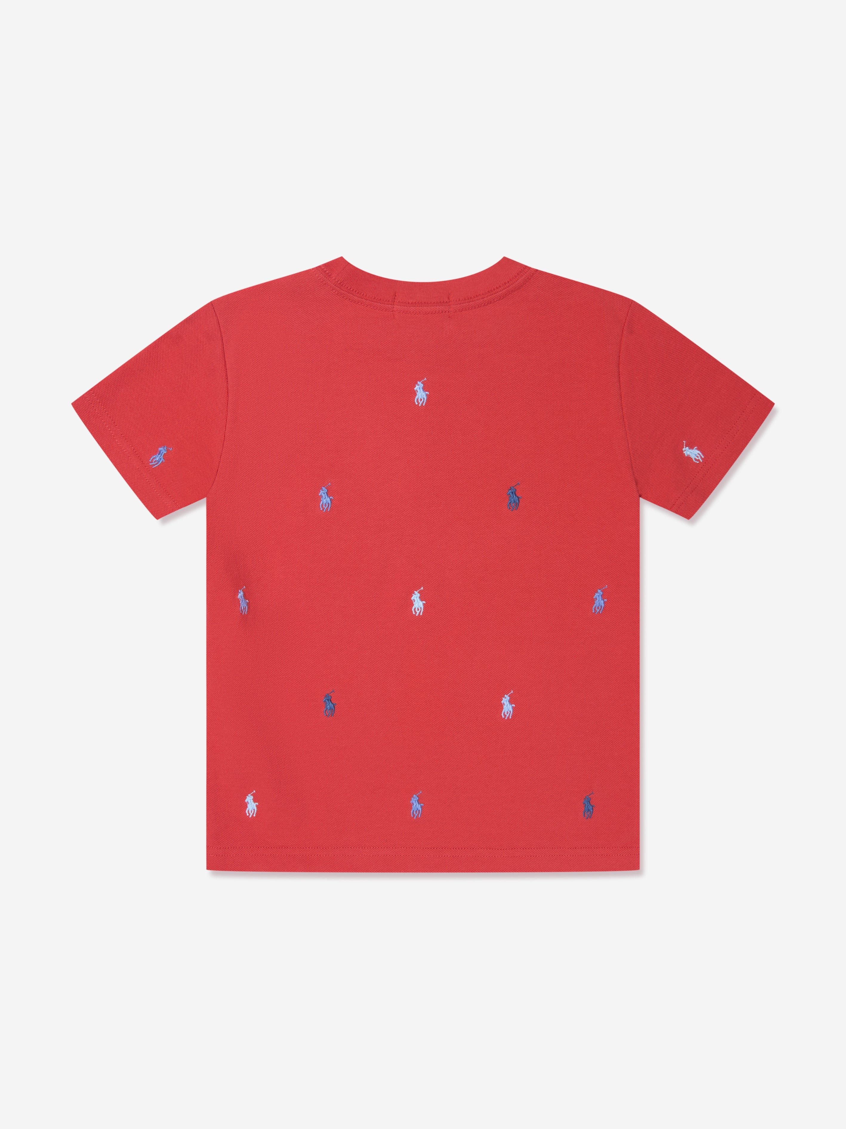 Ralph Lauren Boys Logo T-Shirt in in Red