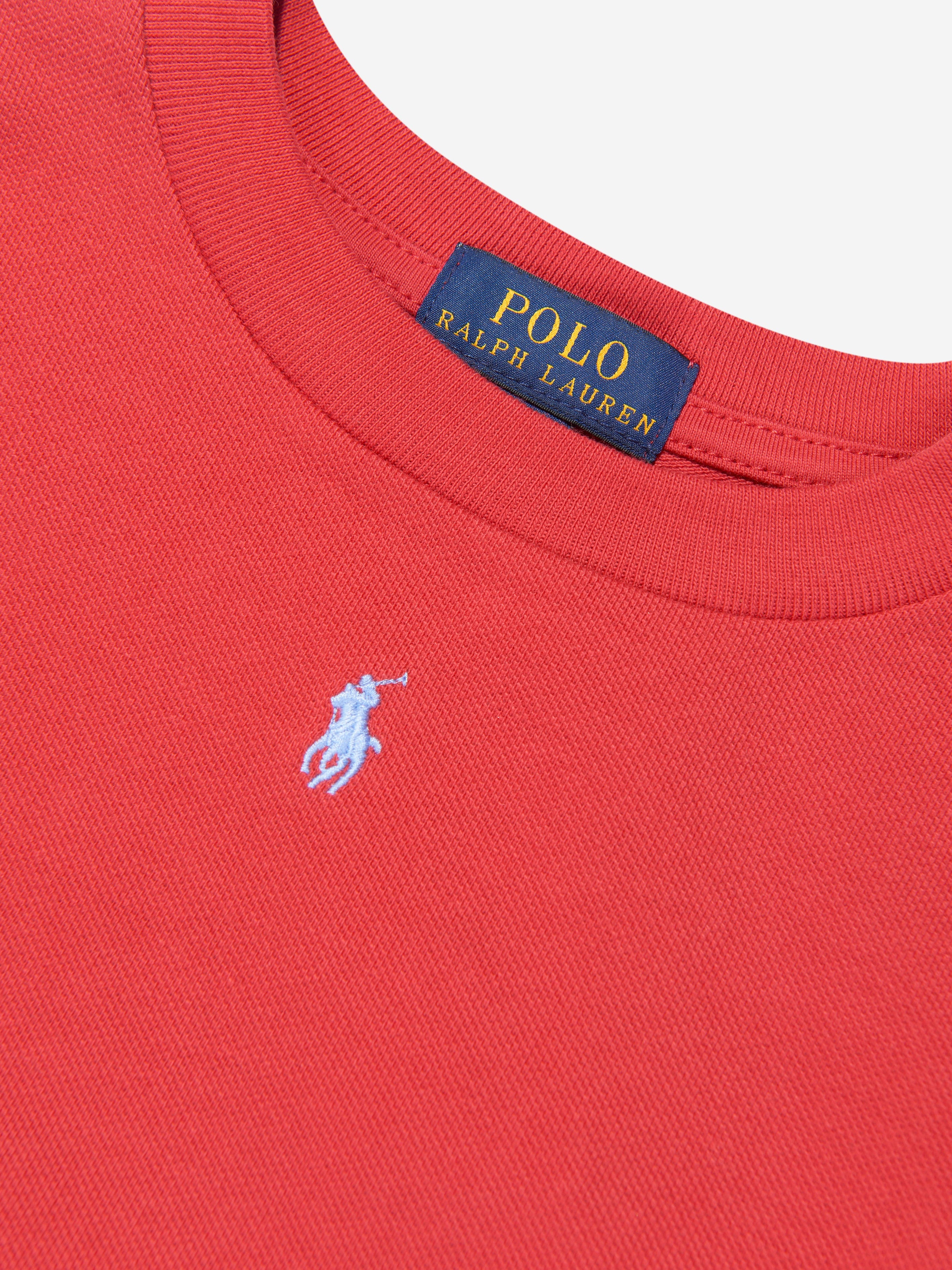 Ralph Lauren Boys Logo T-Shirt in in Red