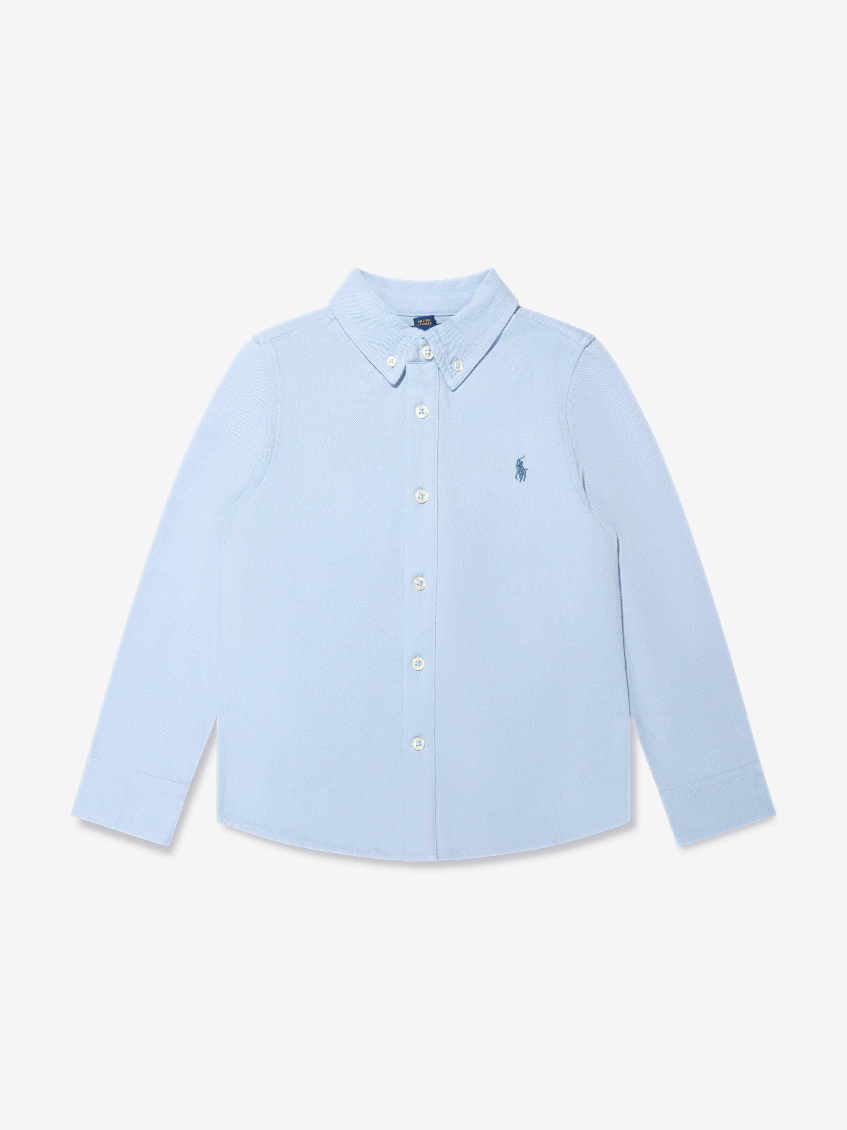 Ralph Lauren Boys Mesh Sport Shirt in Blue