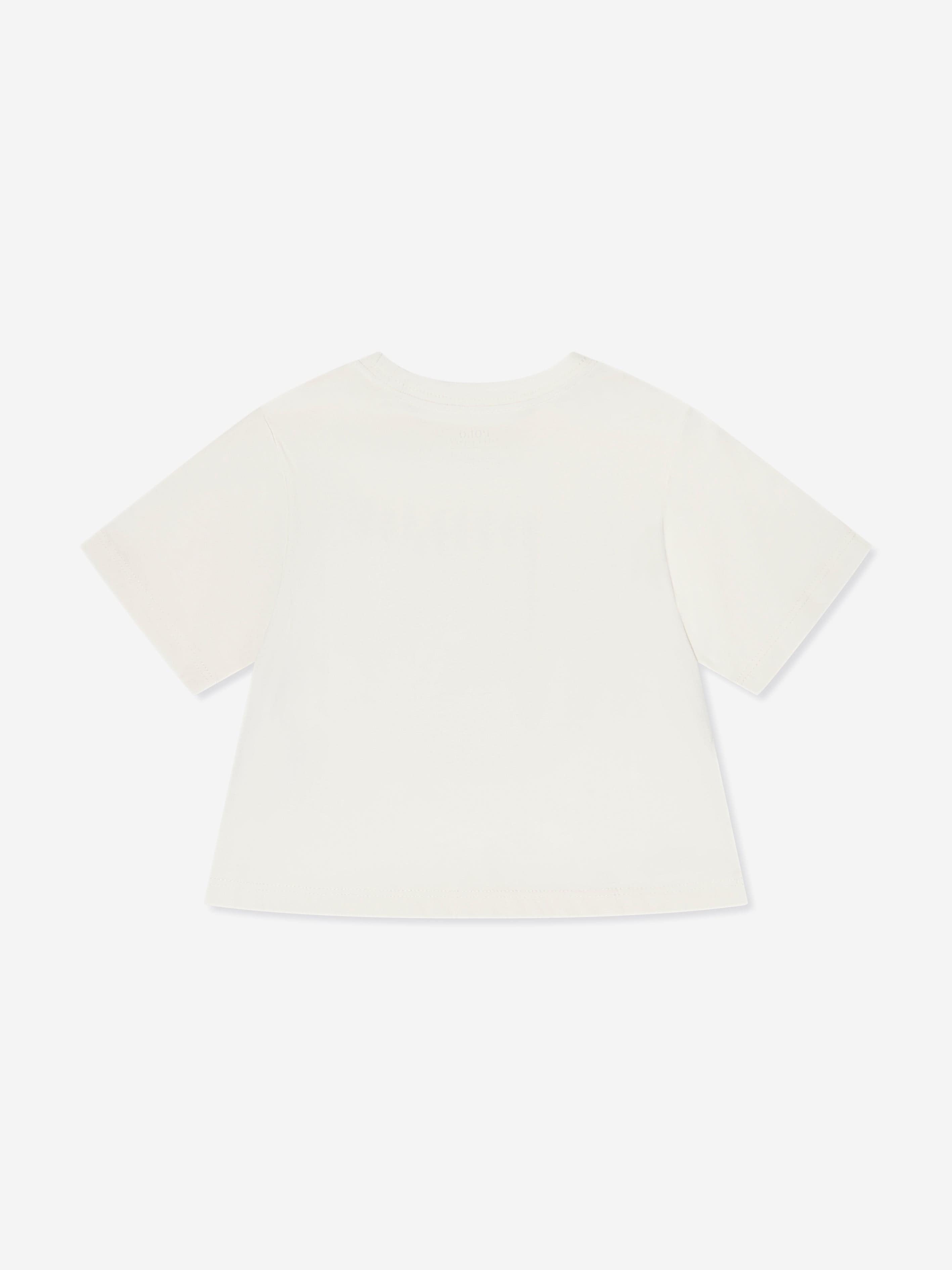 Ralph Lauren Girls Varsity Polo T-Shirt in White