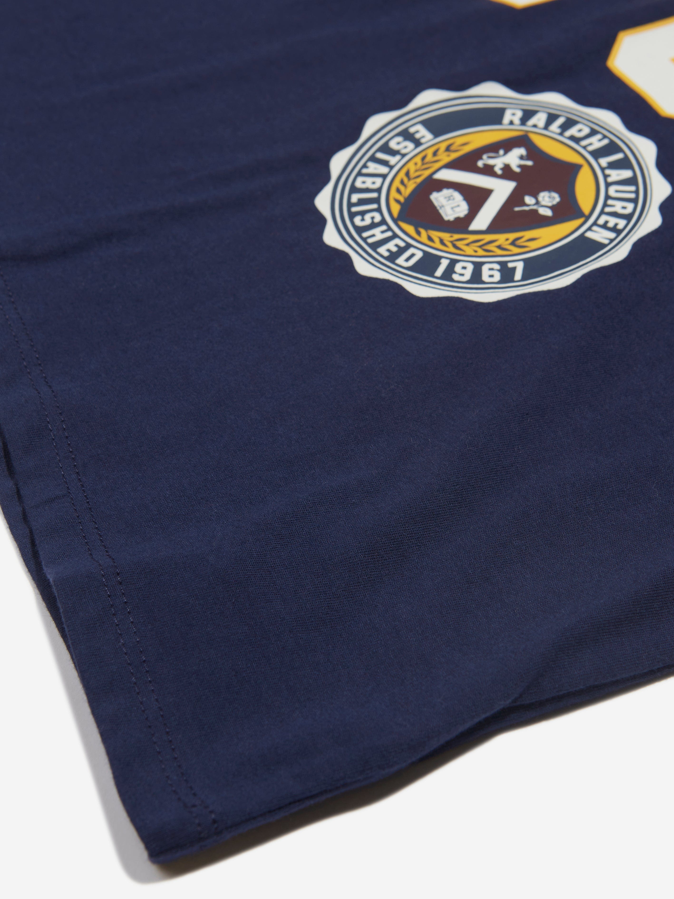 Ralph Lauren Girls Varsity Polo T-Shirt in Navy