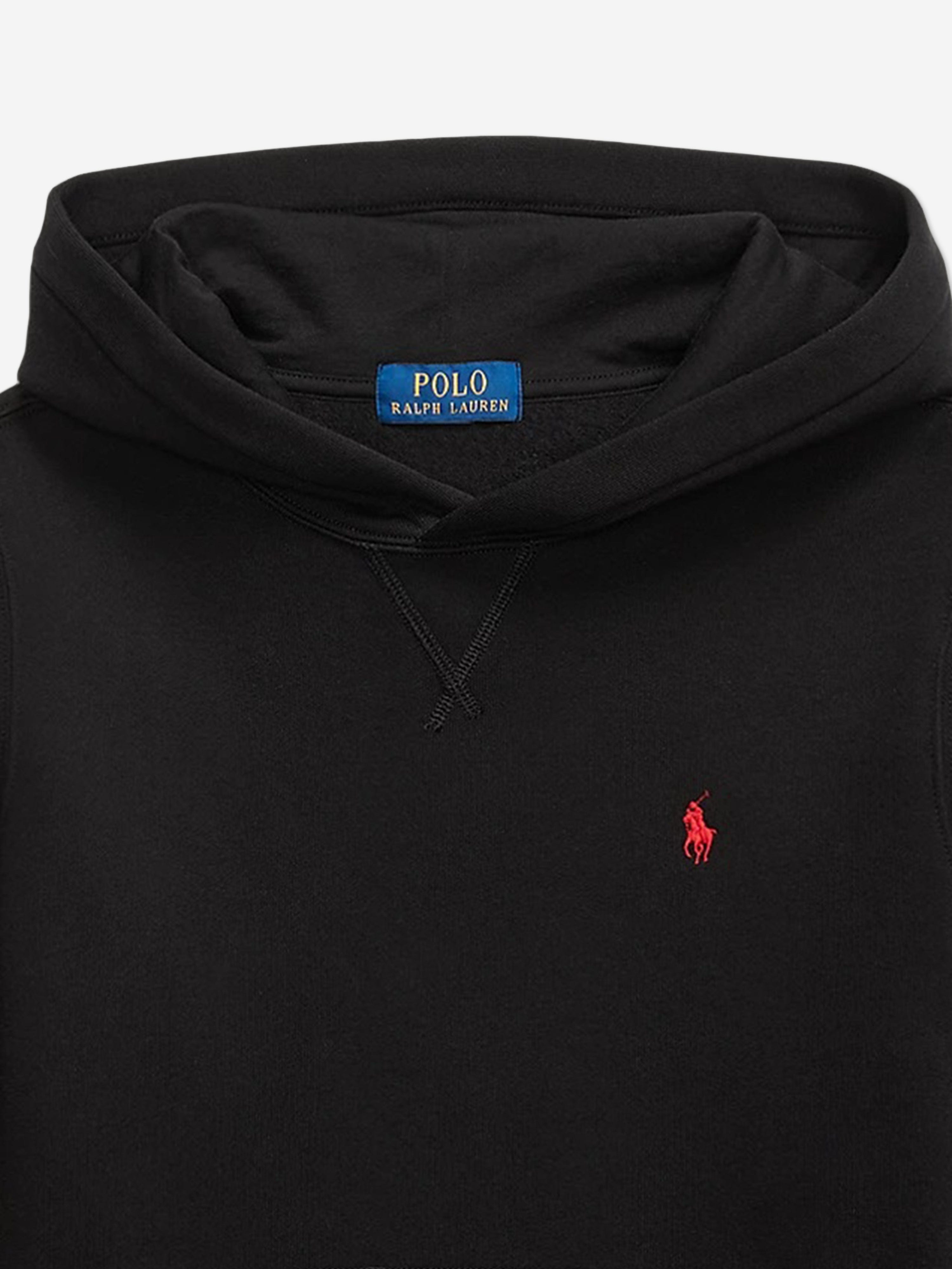 Ralph Lauren Boys Logo Hoodie in Black
