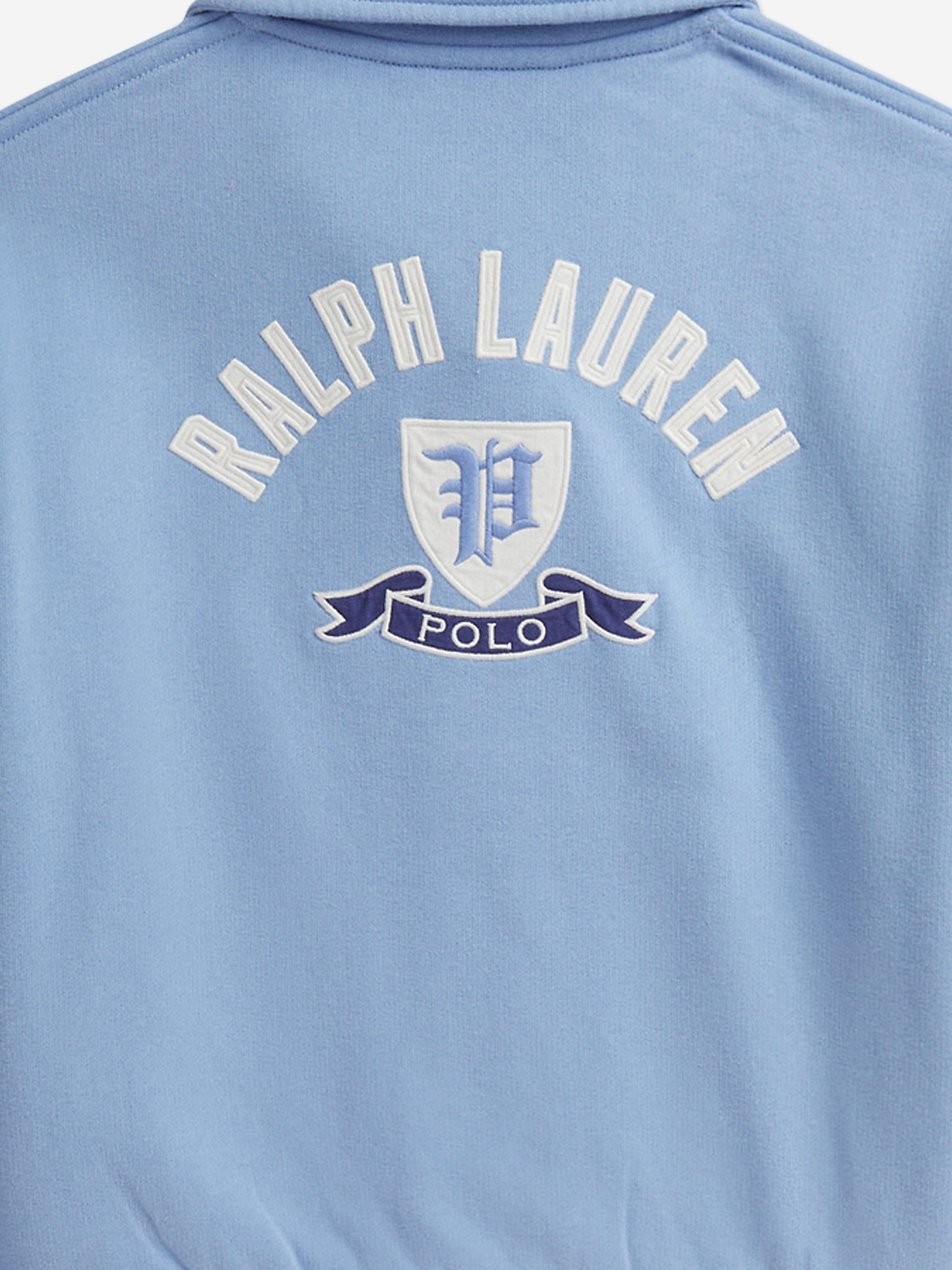 Ralph Lauren Girls Collared Varsity Jacket in Blue