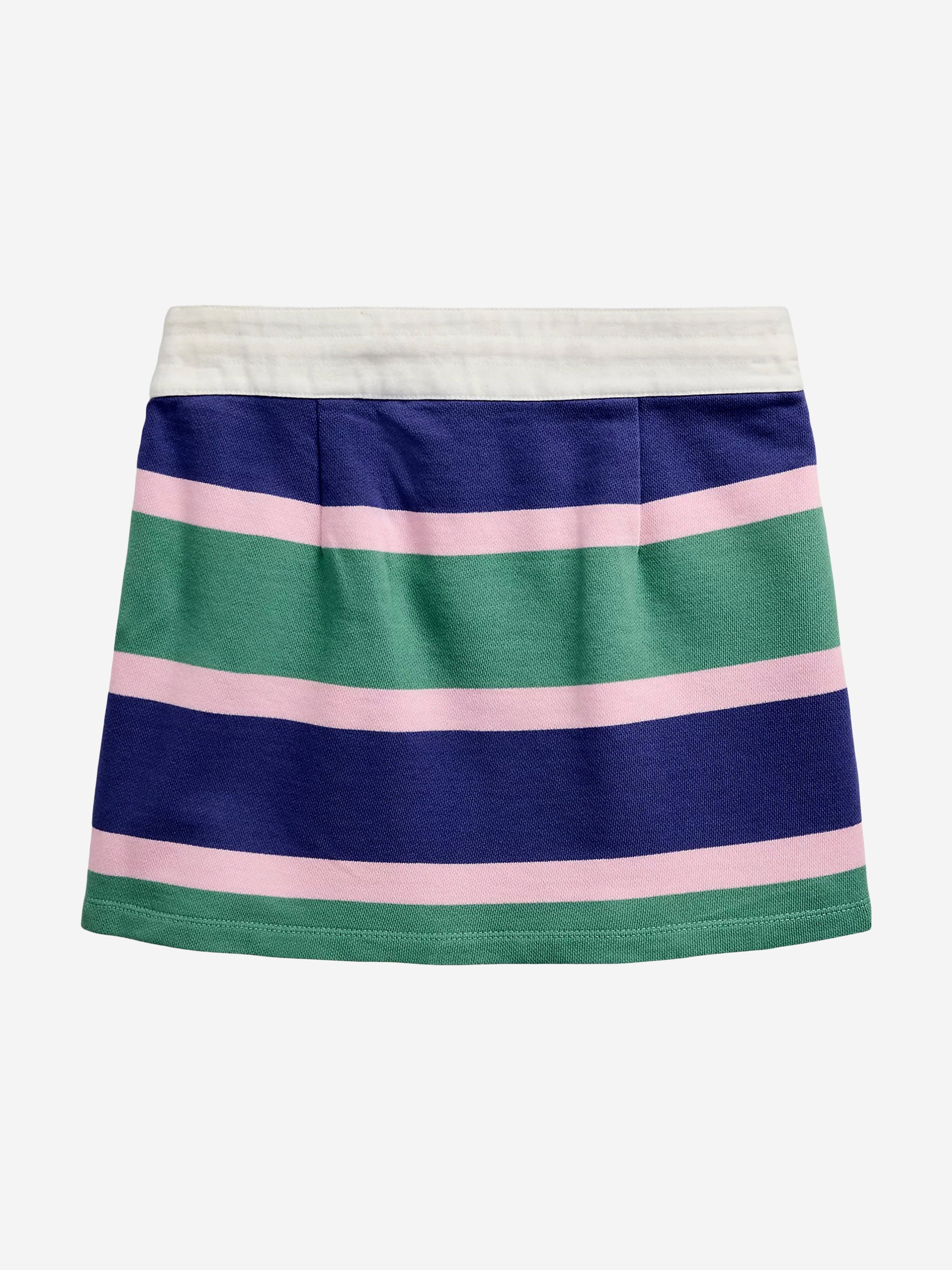Ralph Lauren Girls Loopback Terry Rugby Skirt in Green
