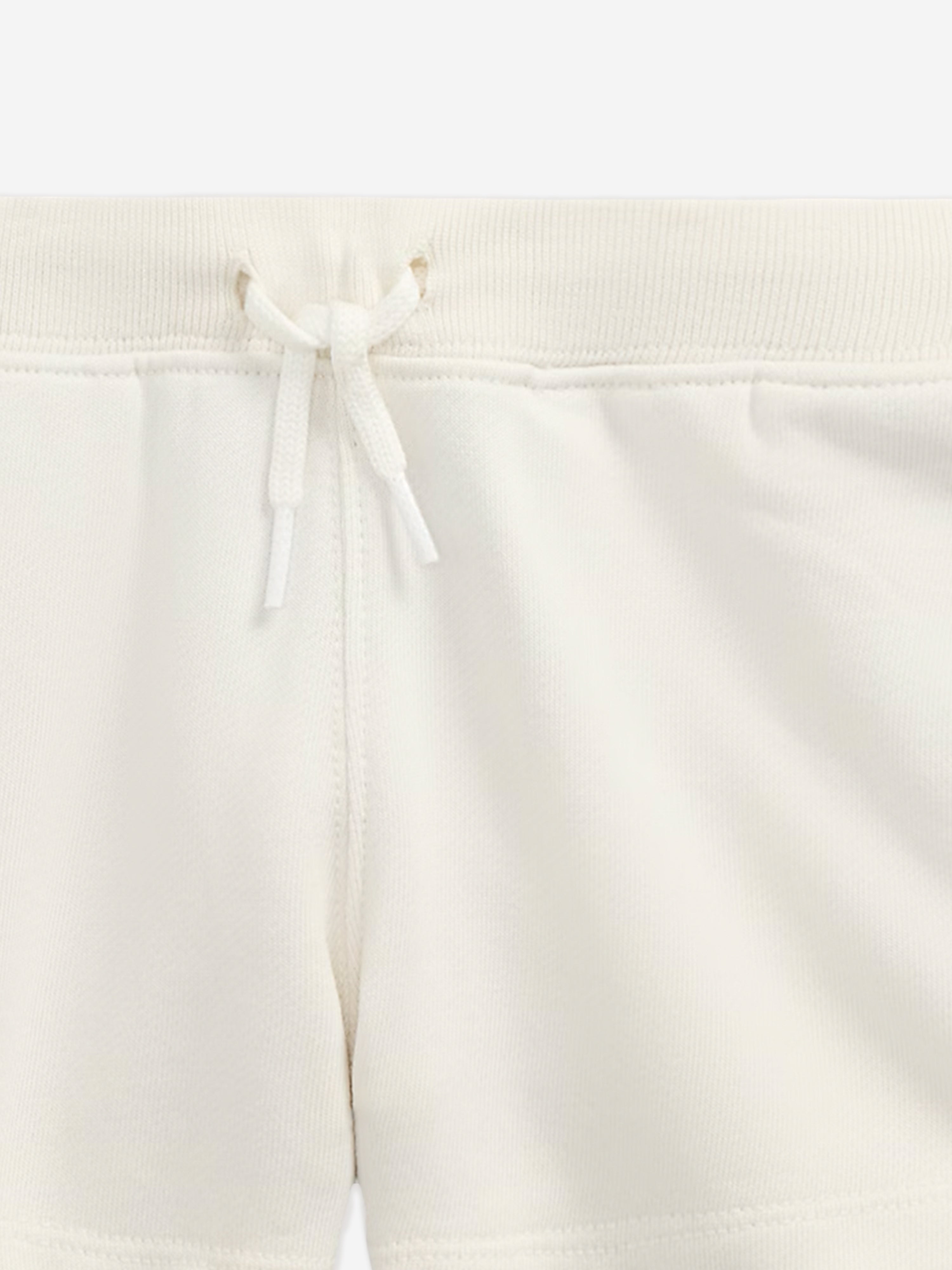 Ralph Lauren Girls Loopback Terry Flag Shorts in Ivory