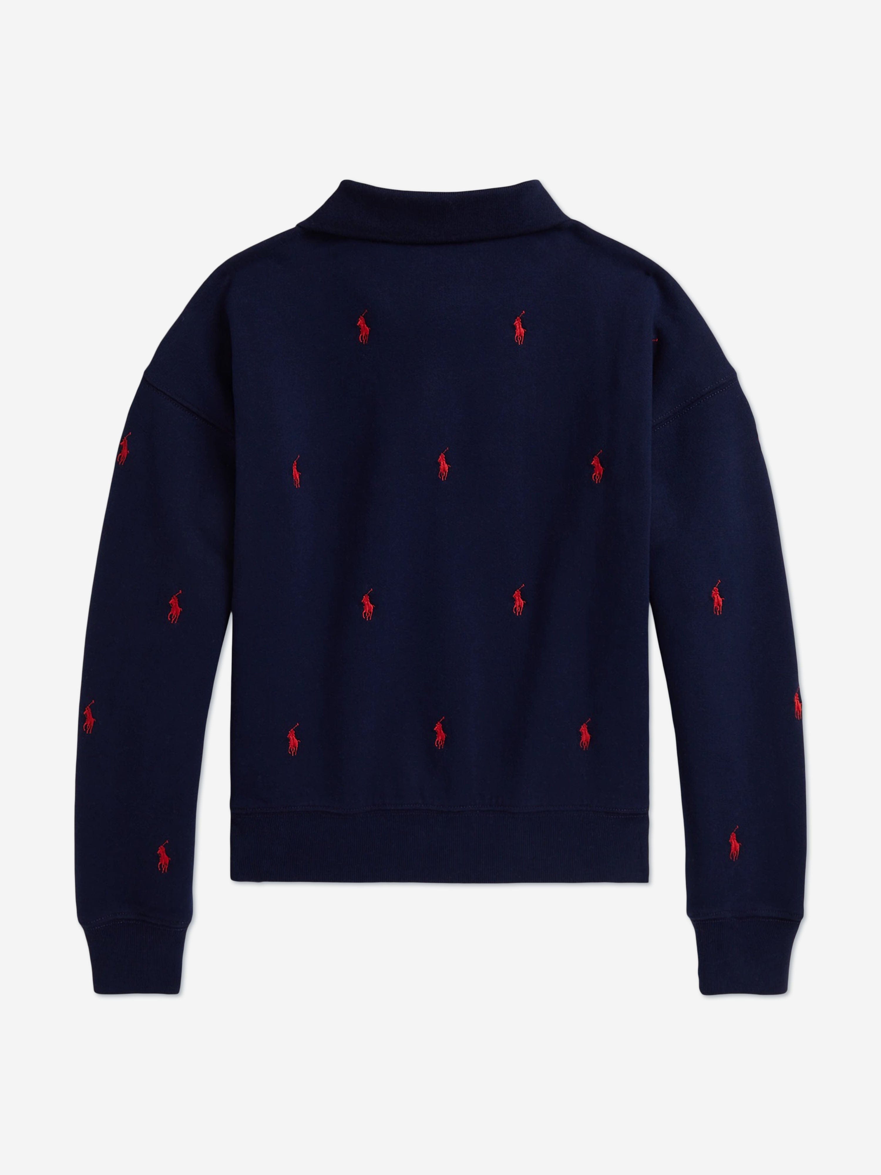 Ralph Lauren Girls Logo Sweatahirt in Navy