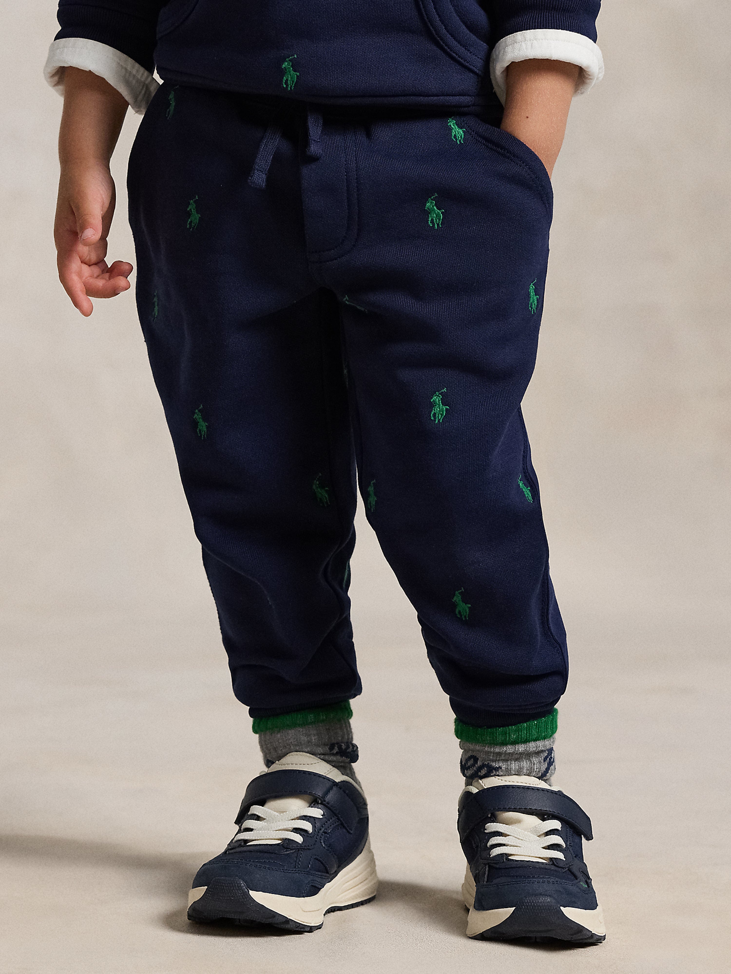 Ralph Lauren Boys Logo Joggers in Navy