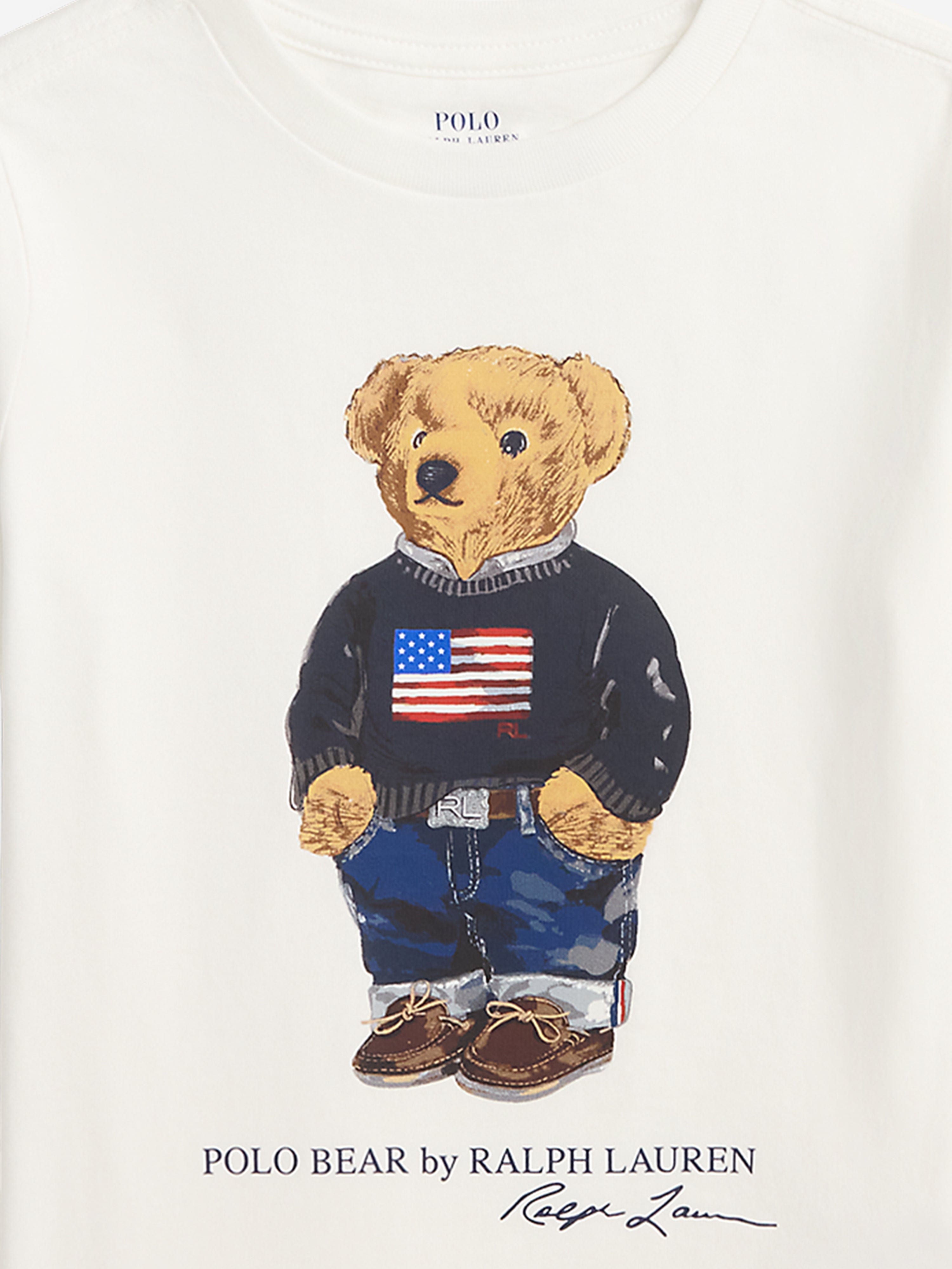 Ralph Lauren Boys Polo Bear T-Shirt in White