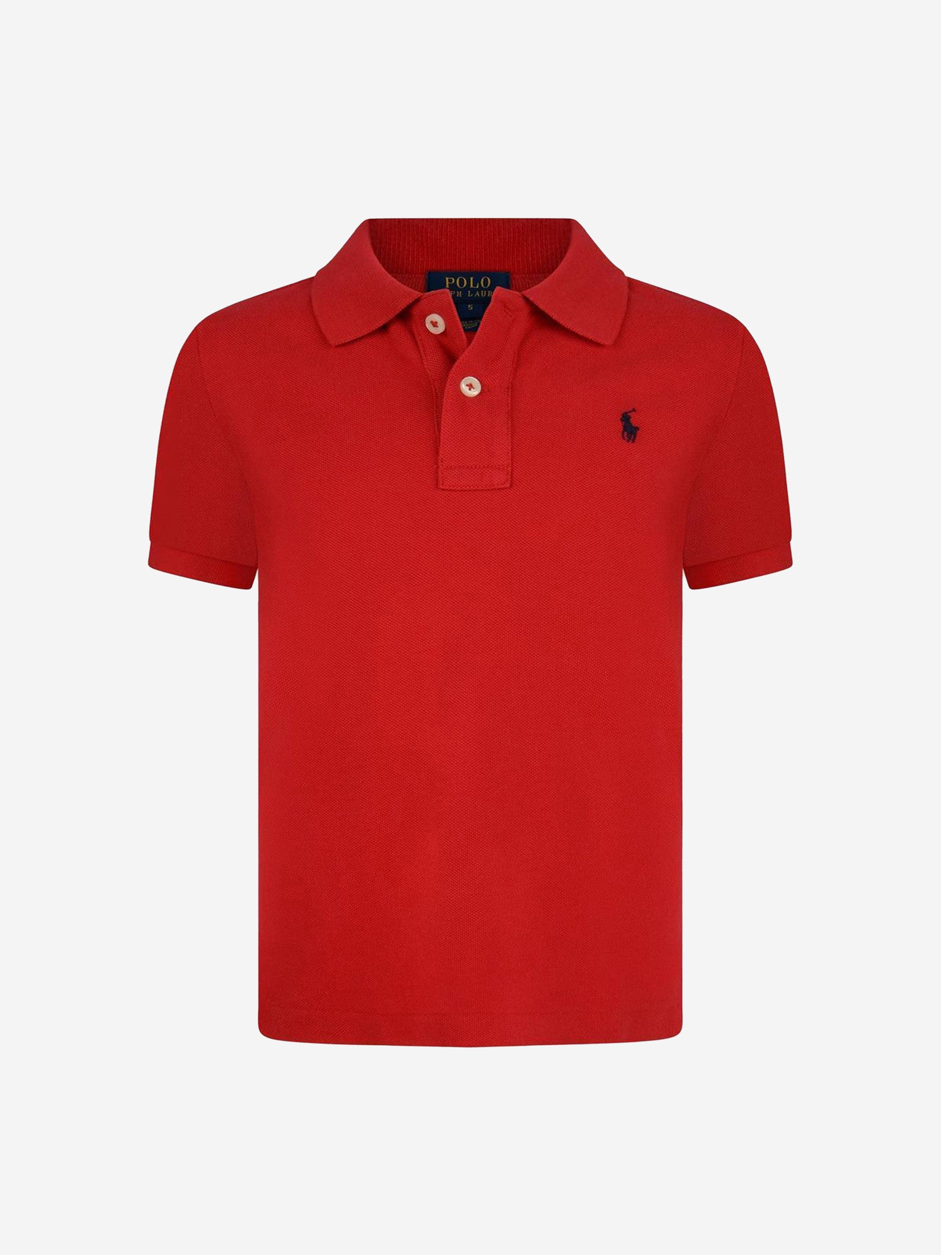 Ralph Lauren Boys Cotton Polo Shirt in Red