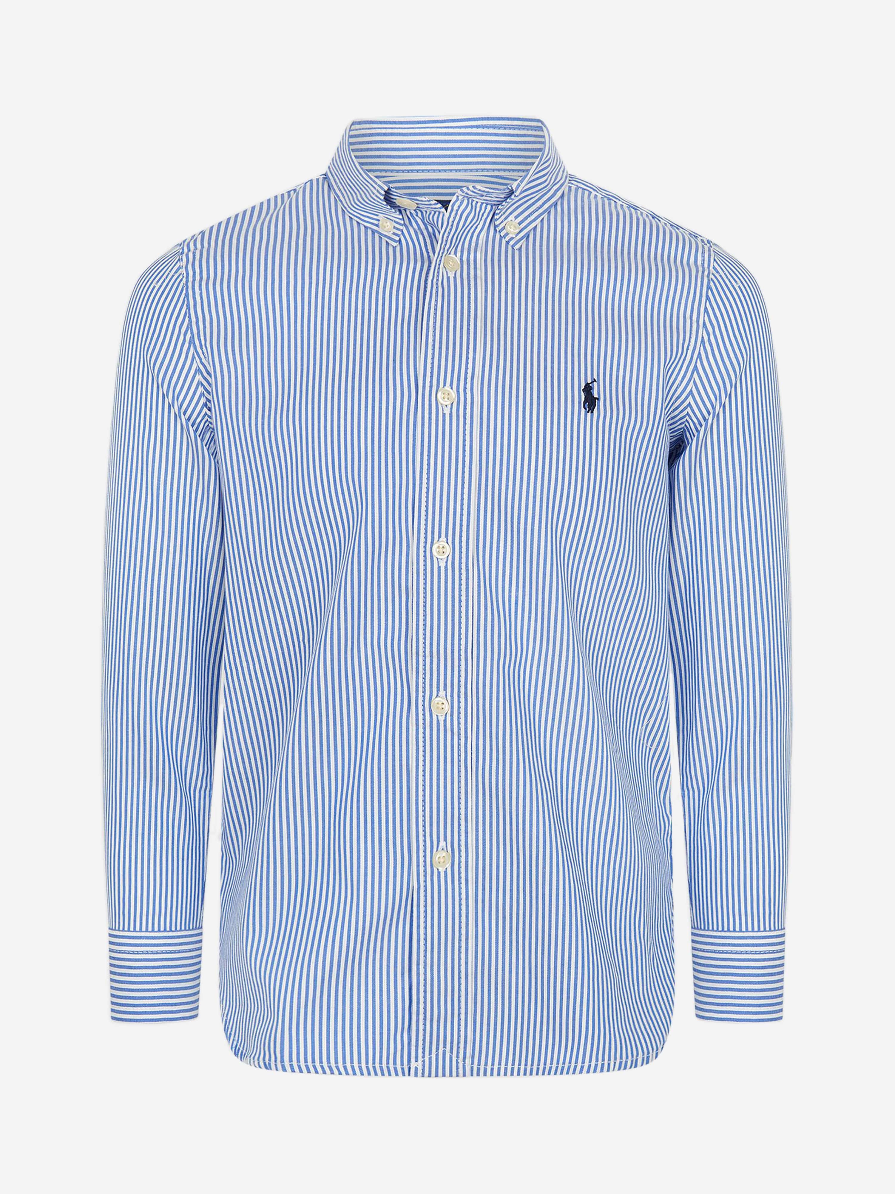 Ralph Lauren Boys Slim Fit Striped Oxford Shirt