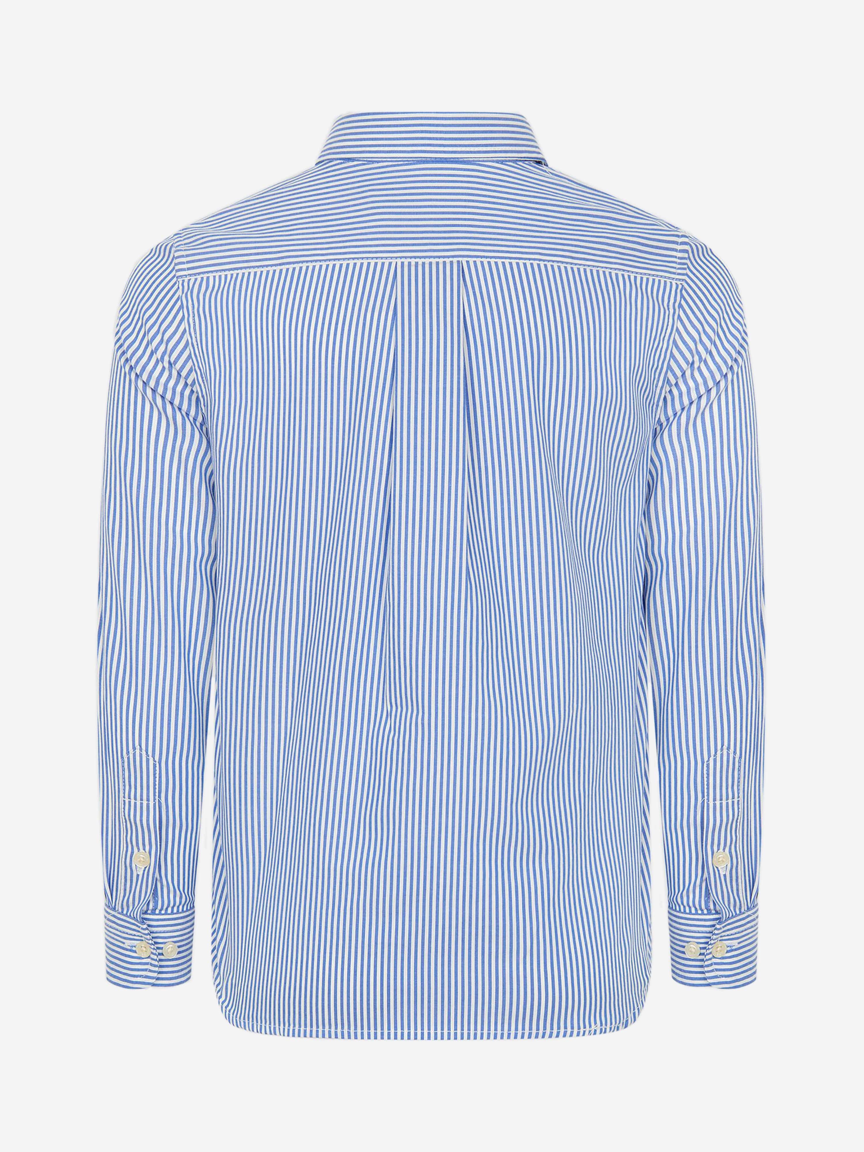 Ralph Lauren Boys Slim Fit Striped Oxford Shirt