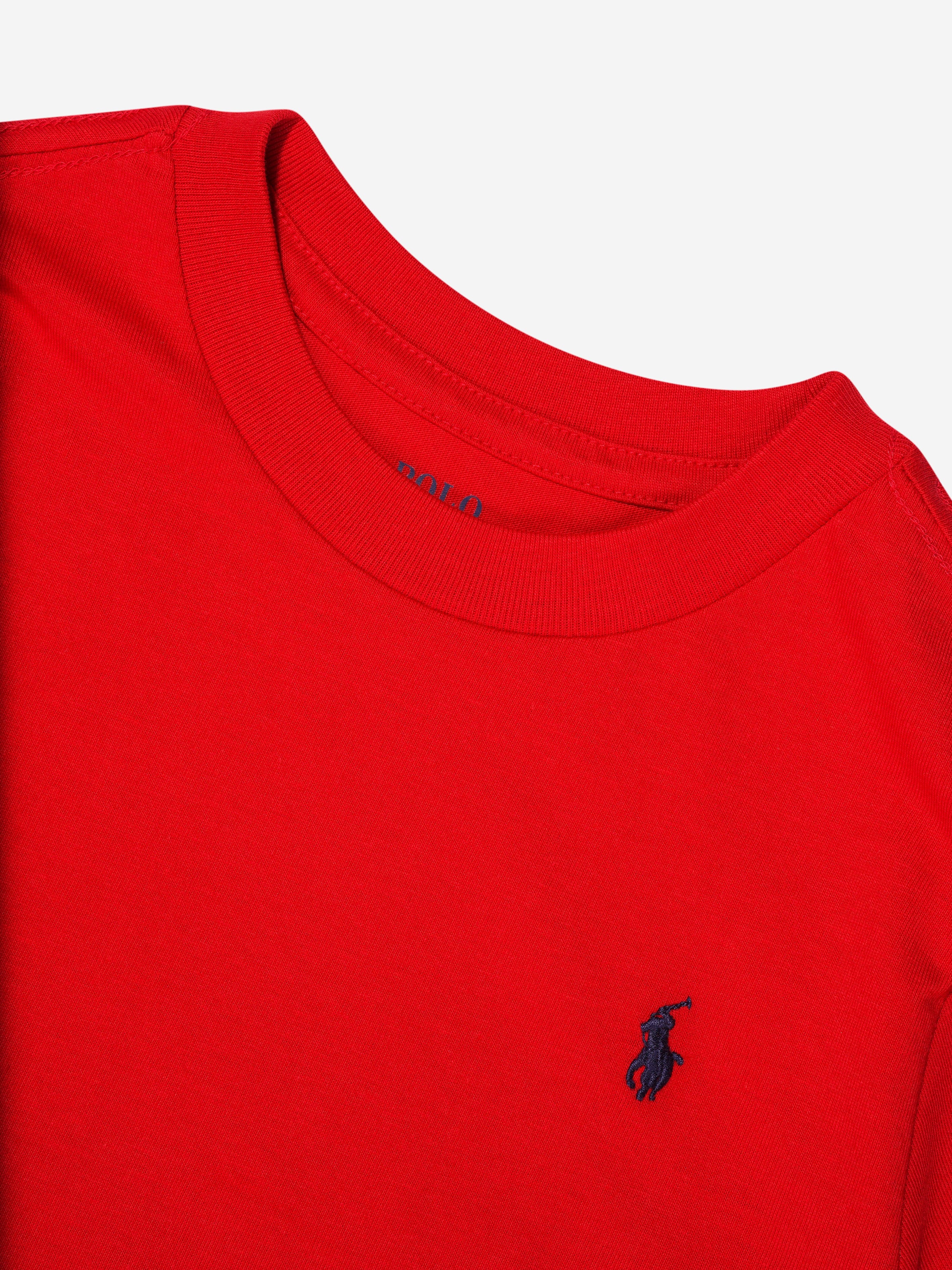 Ralph Lauren Boys Logo T-Shirt in Red