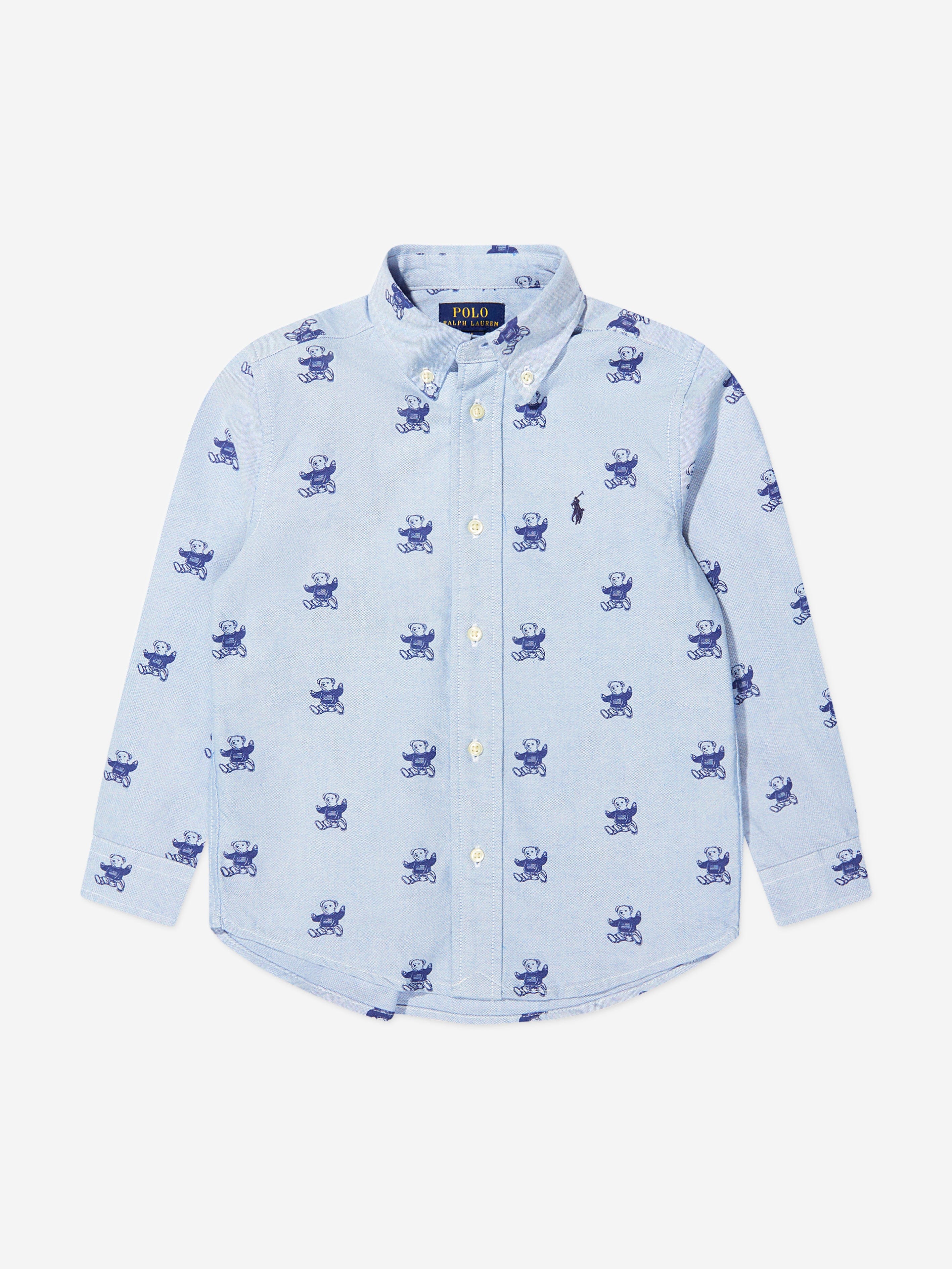 Ralph Lauren Boys Bear Print Oxford Shirt