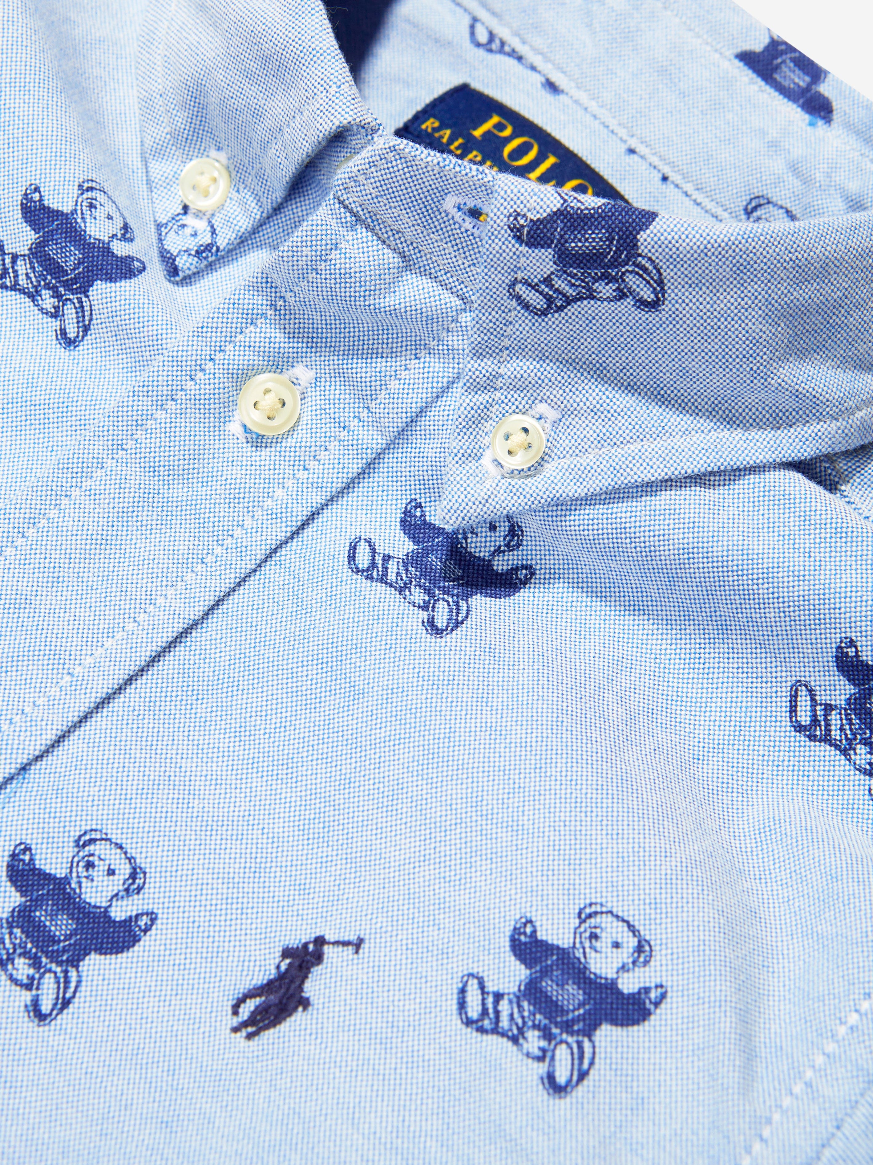 Ralph Lauren Boys Bear Print Oxford Shirt