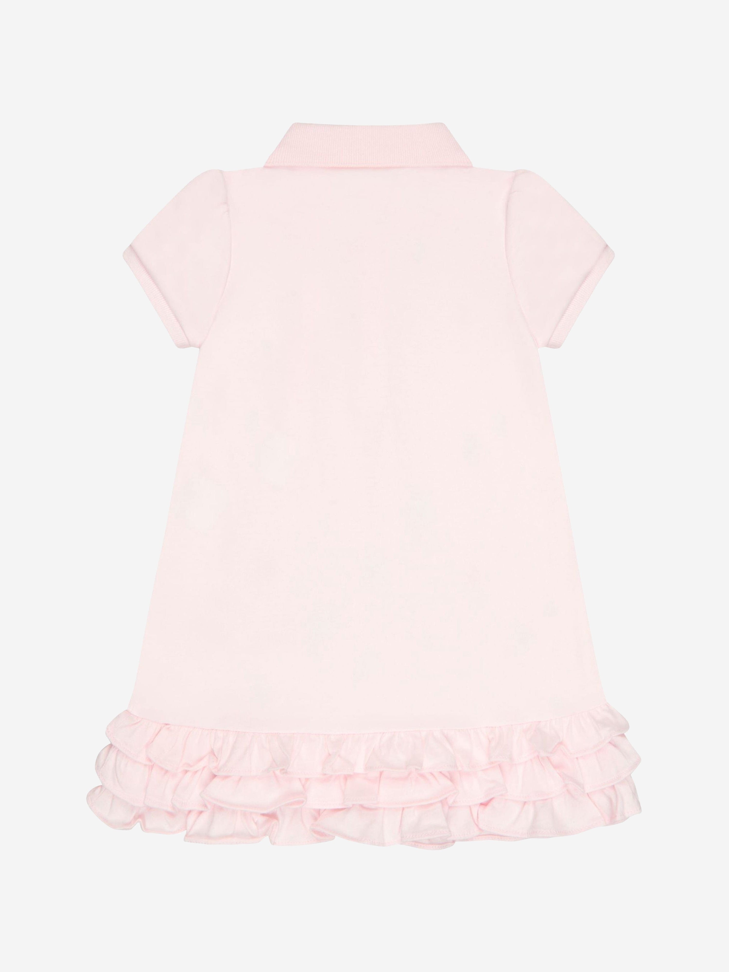 Ralph Lauren Baby Girls Schiffli Dress in Pink