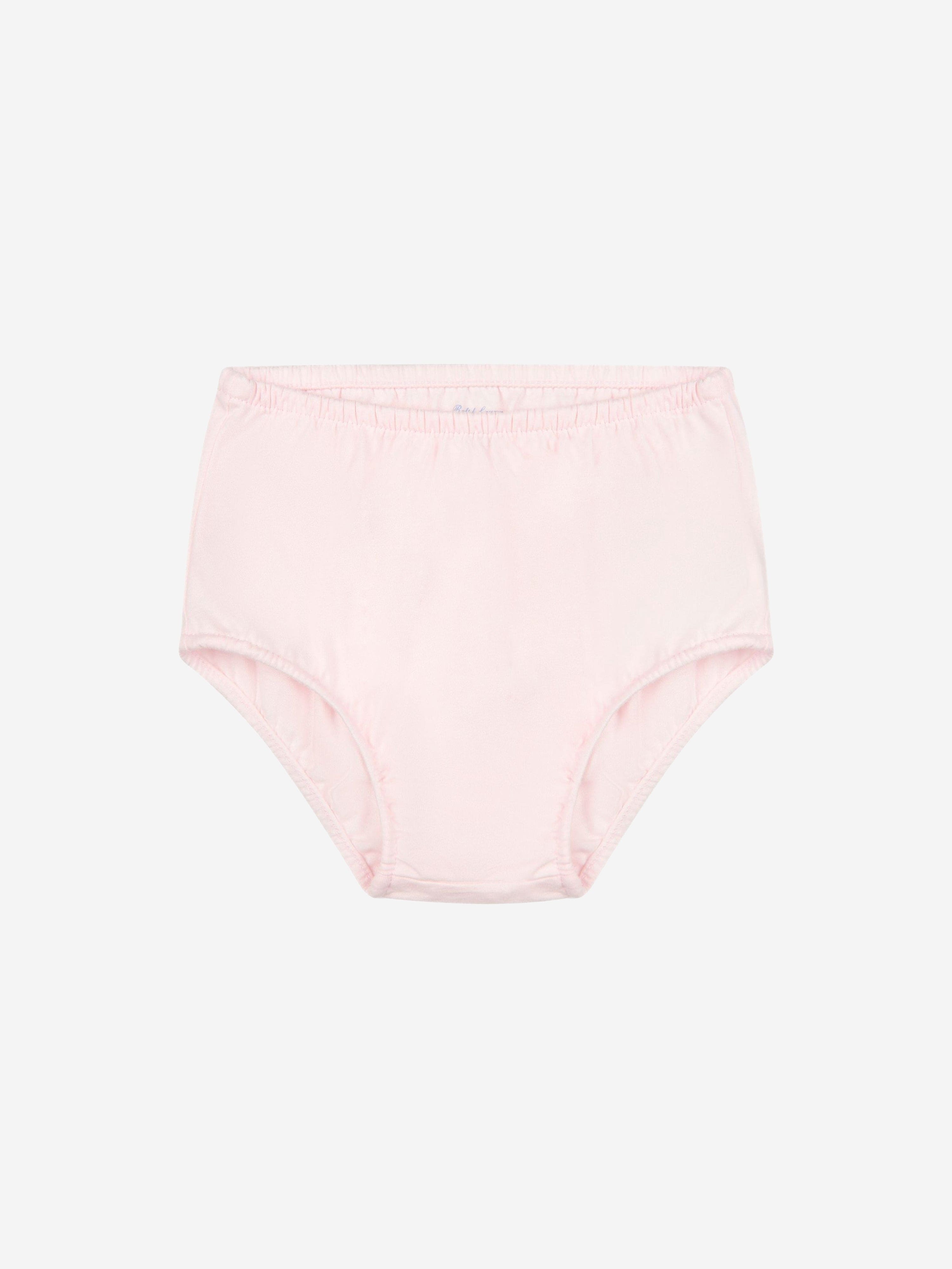 Ralph Lauren Baby Girls Schiffli Dress in Pink