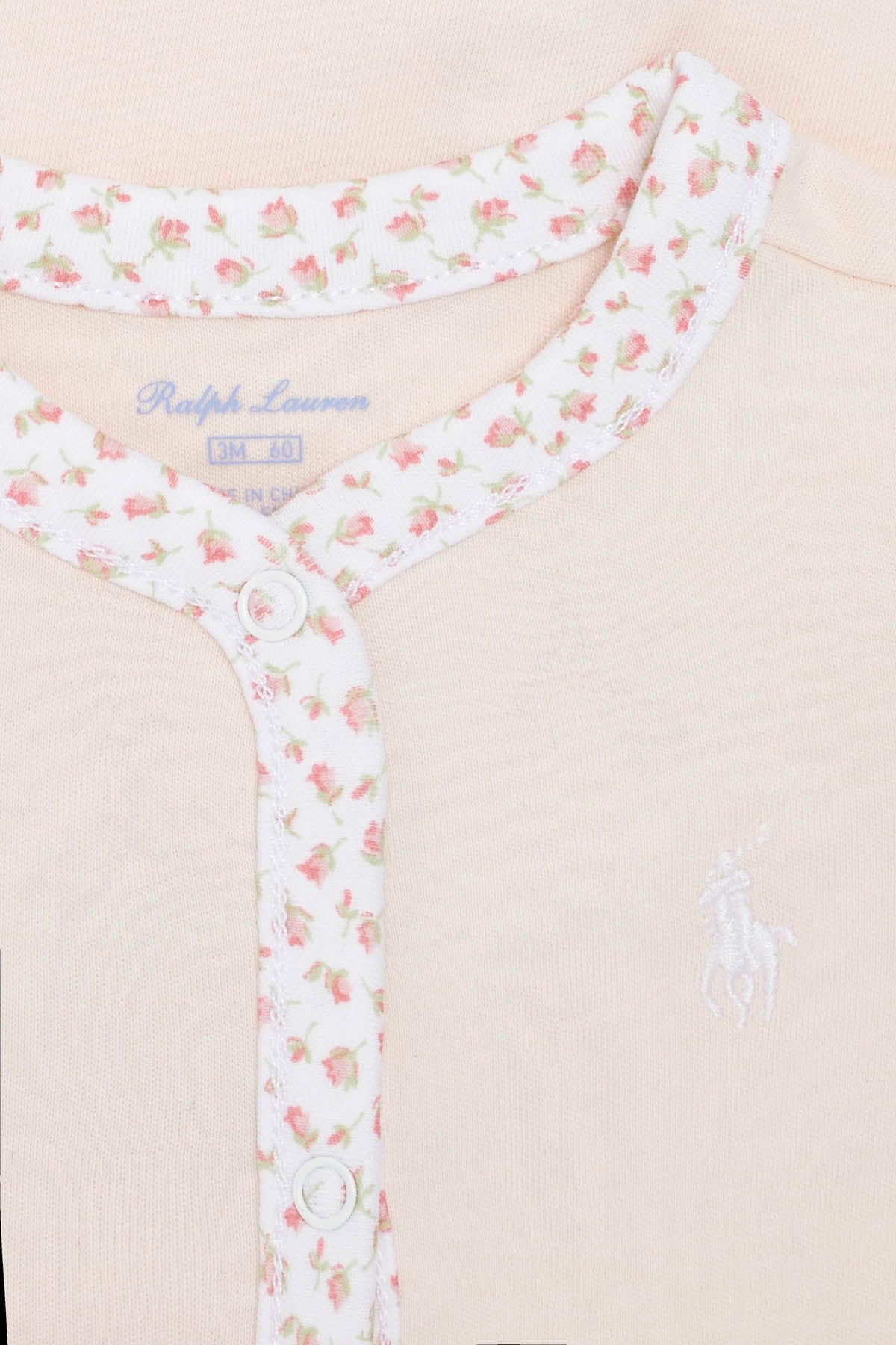 Ralph Lauren Baby Girls Cotton Babygrow in Pink