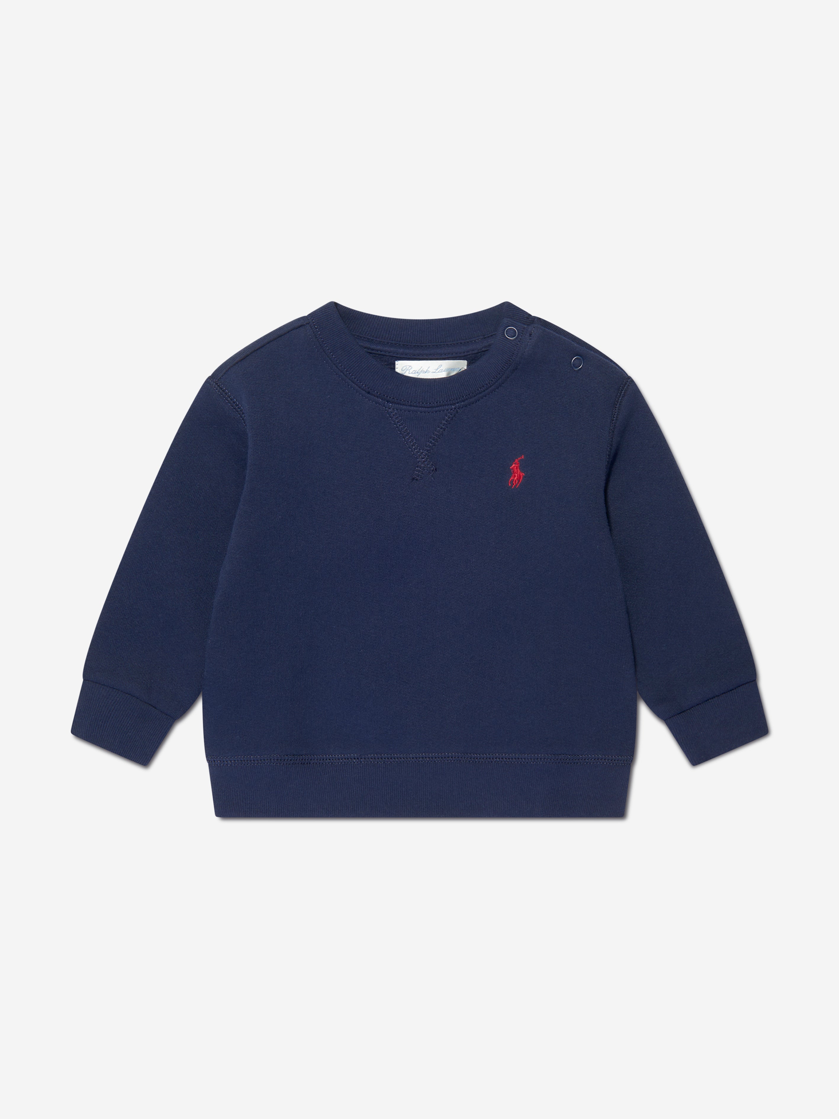 Ralph Lauren Baby Boys Logo Sweatshirt in Navy