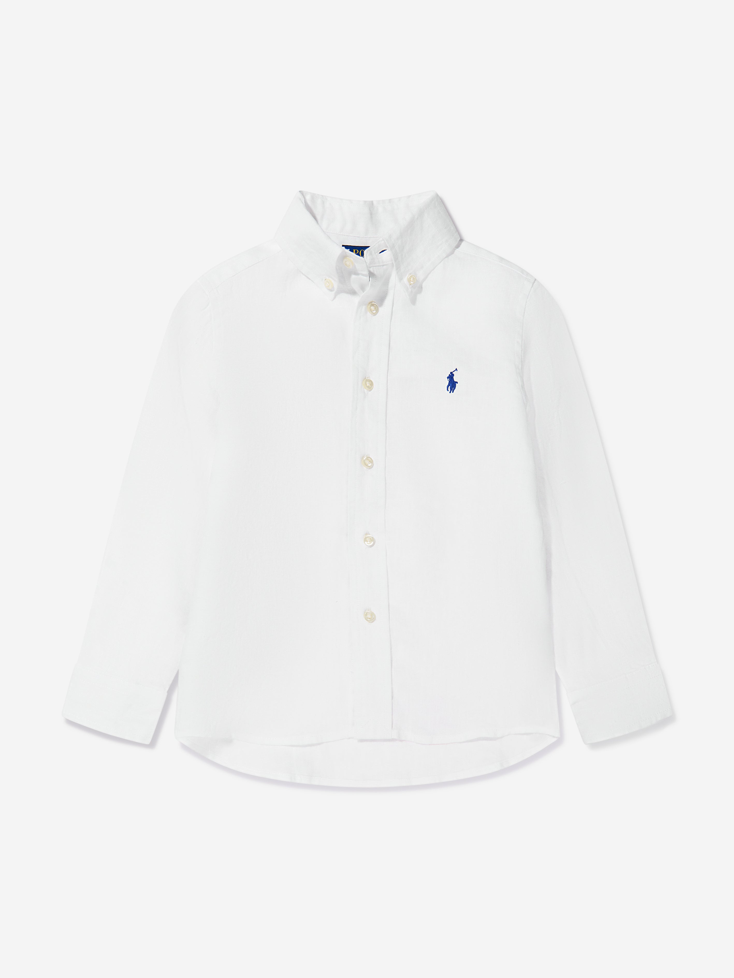 Ralph Lauren Boys Linen Shirt in White