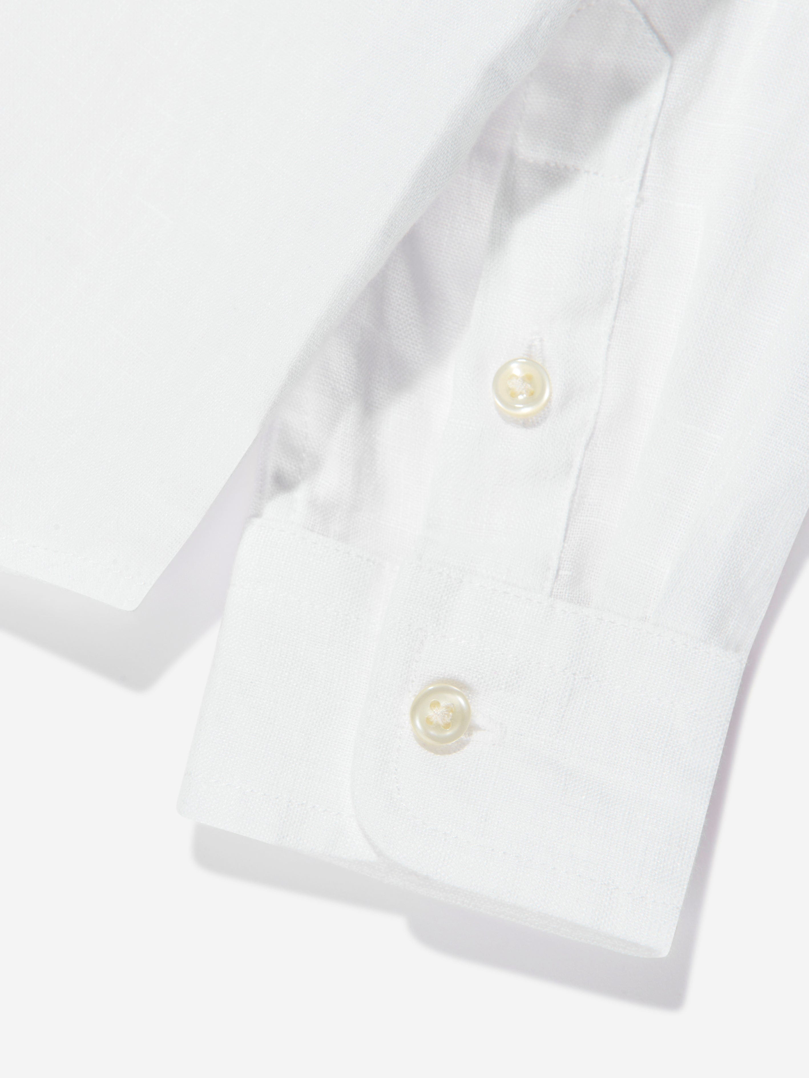 Ralph Lauren Boys Linen Shirt in White