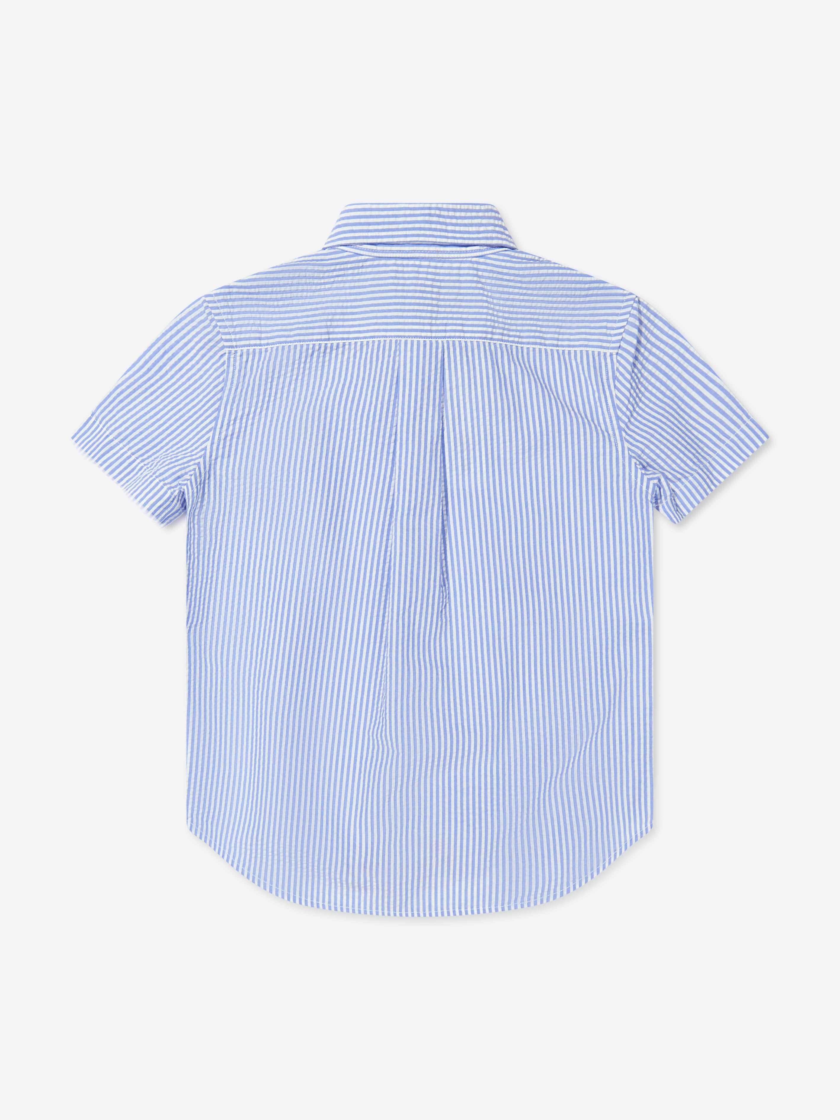 Ralph Lauren Boys Short Sleeve Shirt in Blue