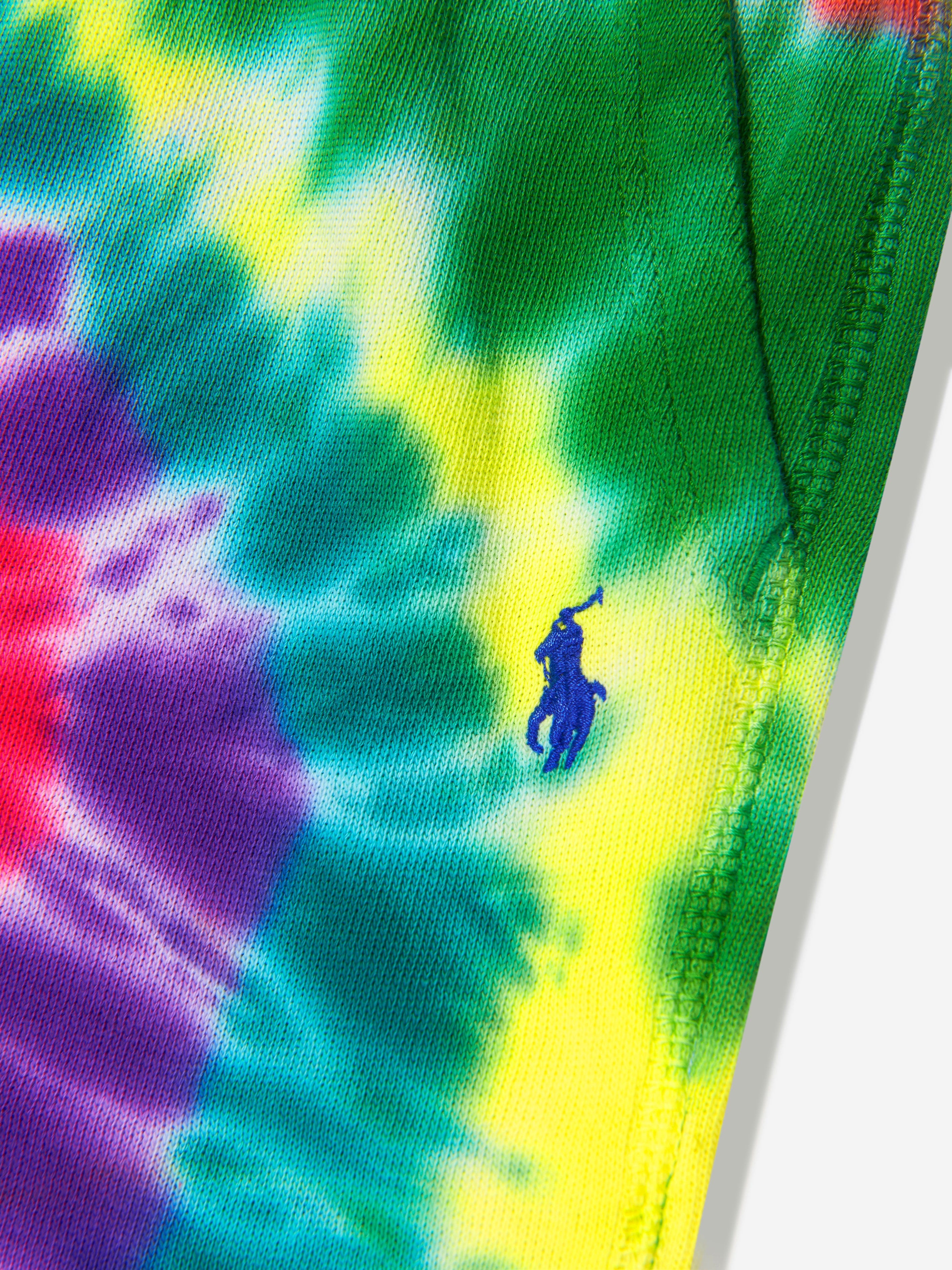 Ralph Lauren Boys Rainbow Tie Dye Shorts in Multicolour