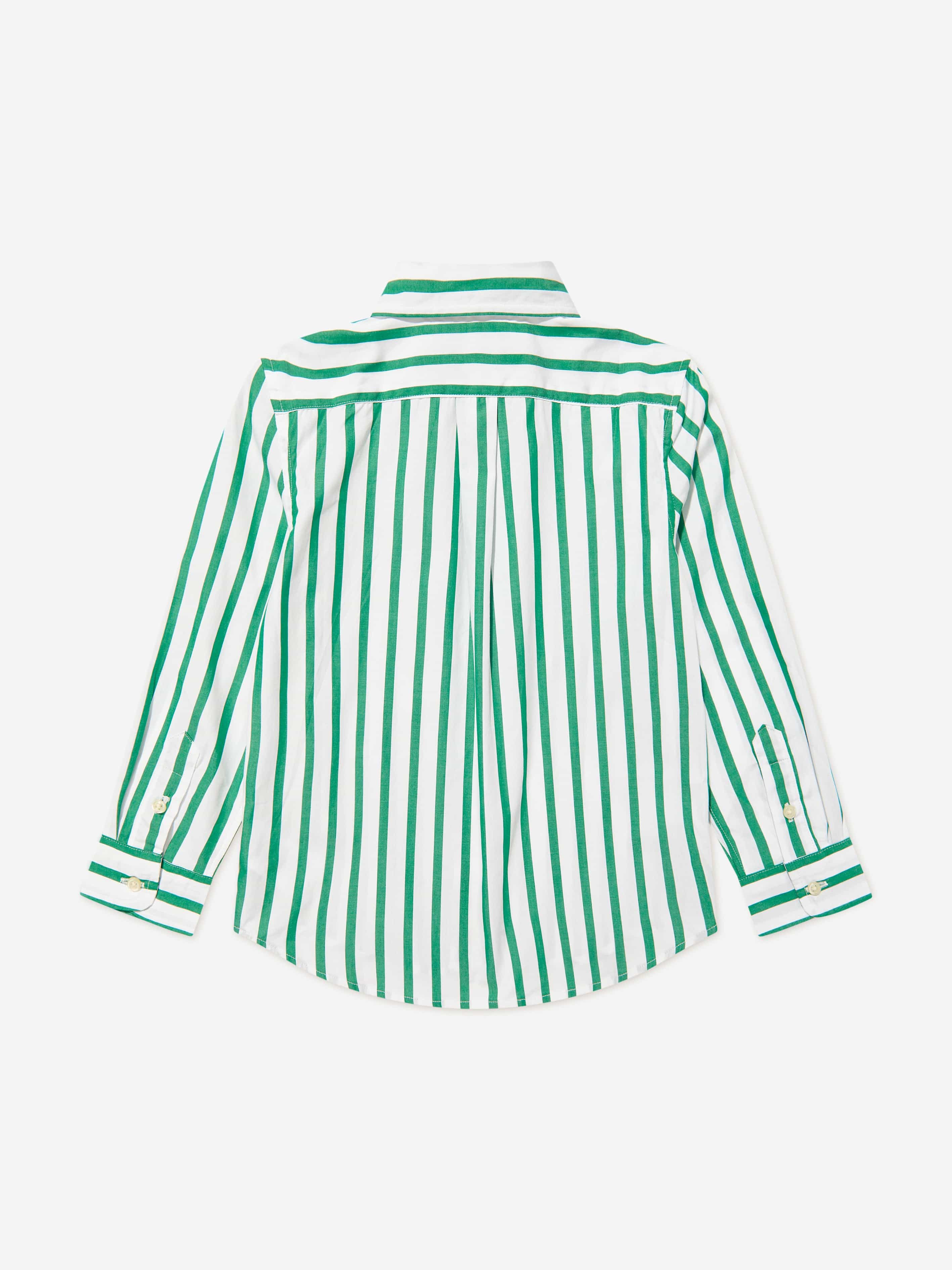 Ralph Lauren Boys Striped Shirt in Green