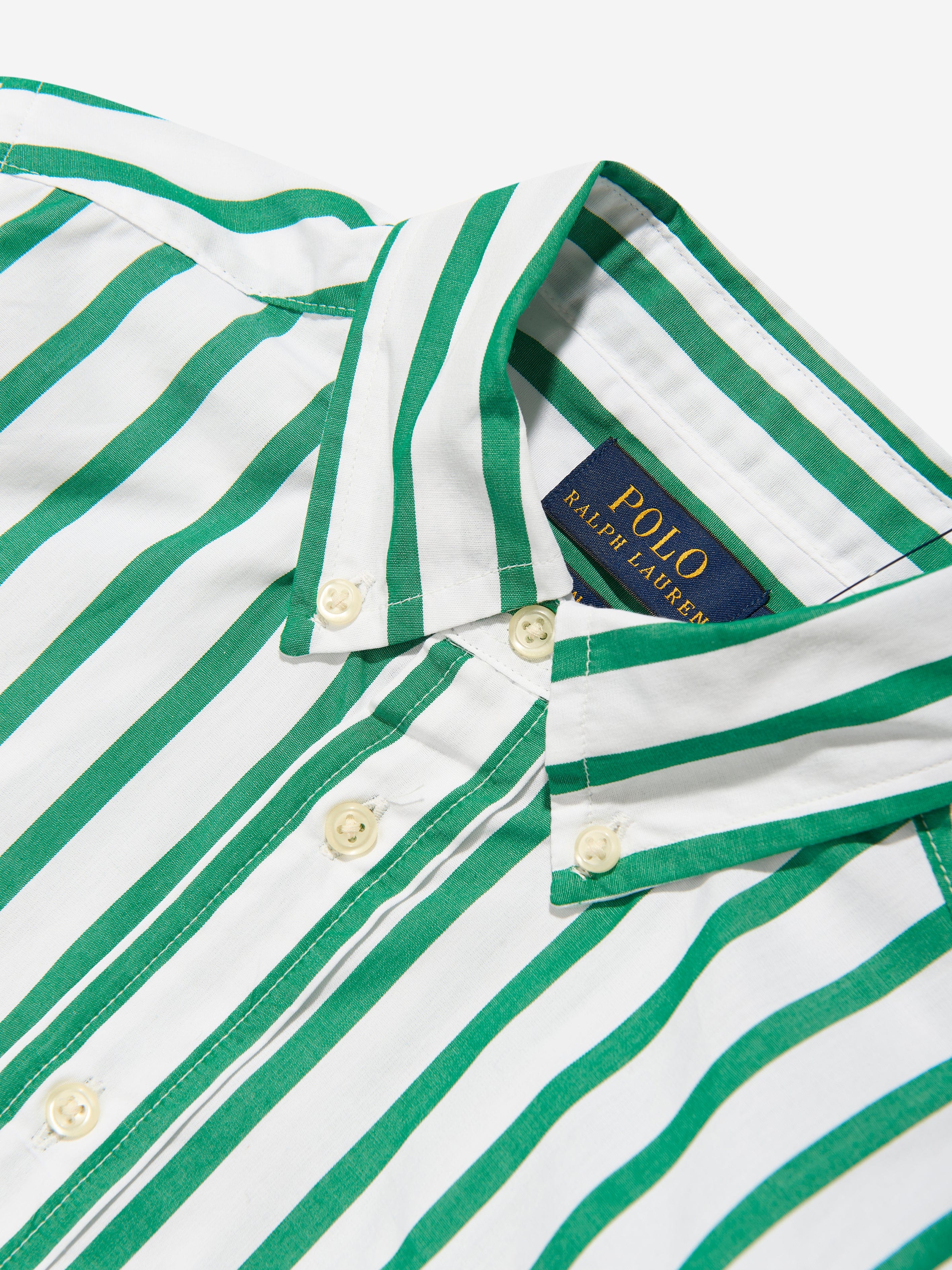 Ralph Lauren Boys Striped Shirt in Green