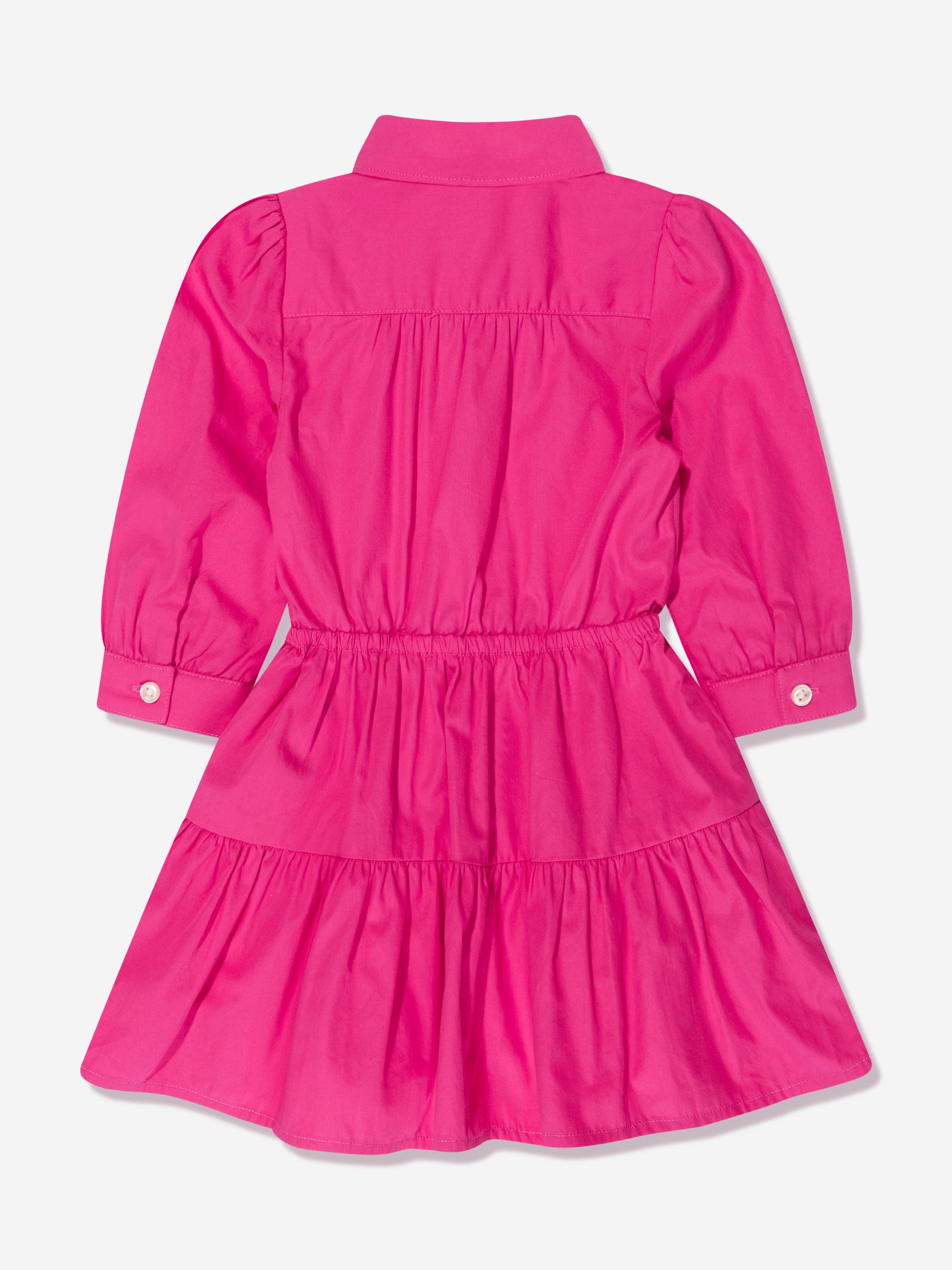 Ralph Lauren Girls Tiered Shirt Dress in Pink