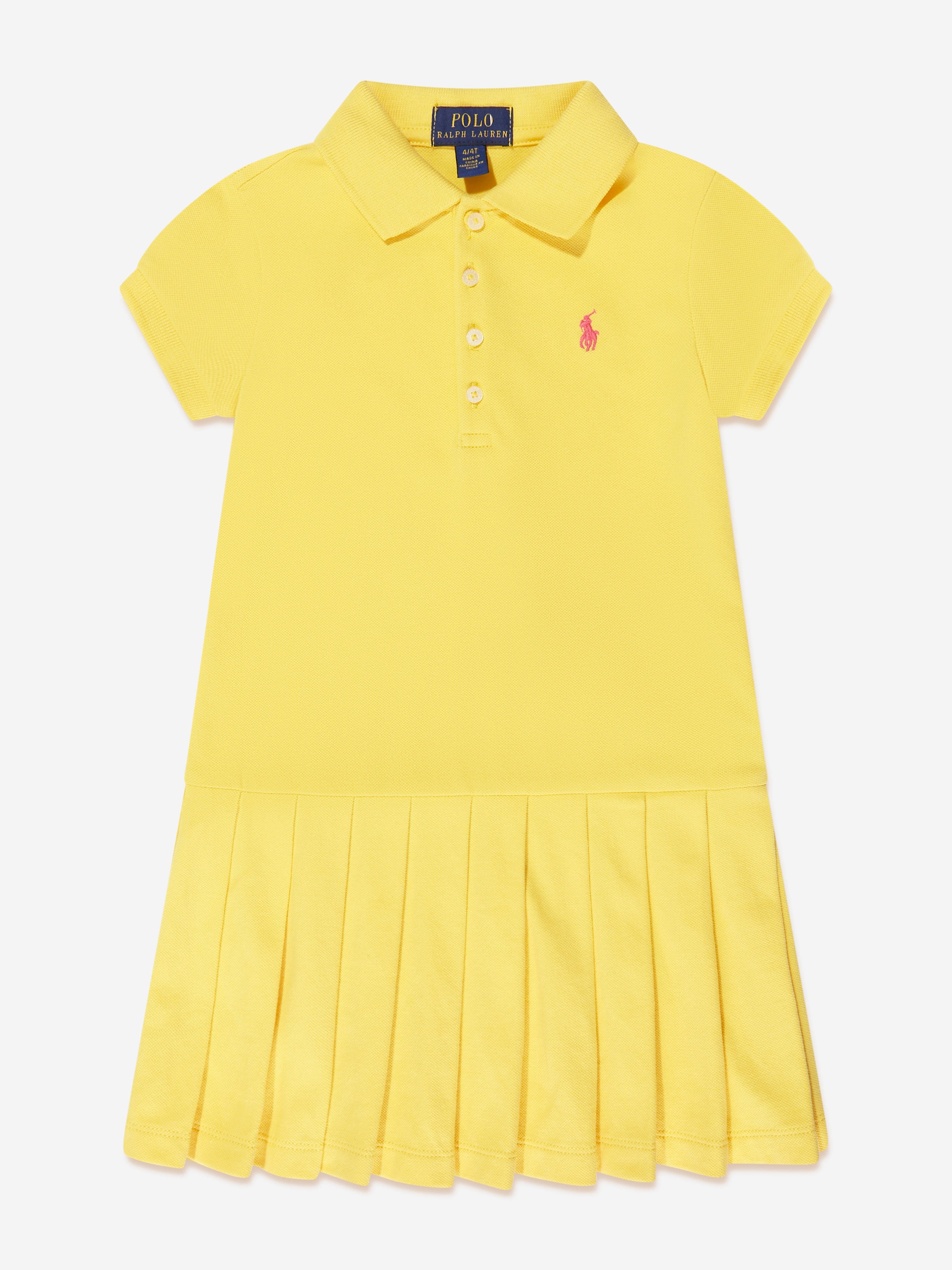 Ralph Lauren Girls Polo Dress in Yellow