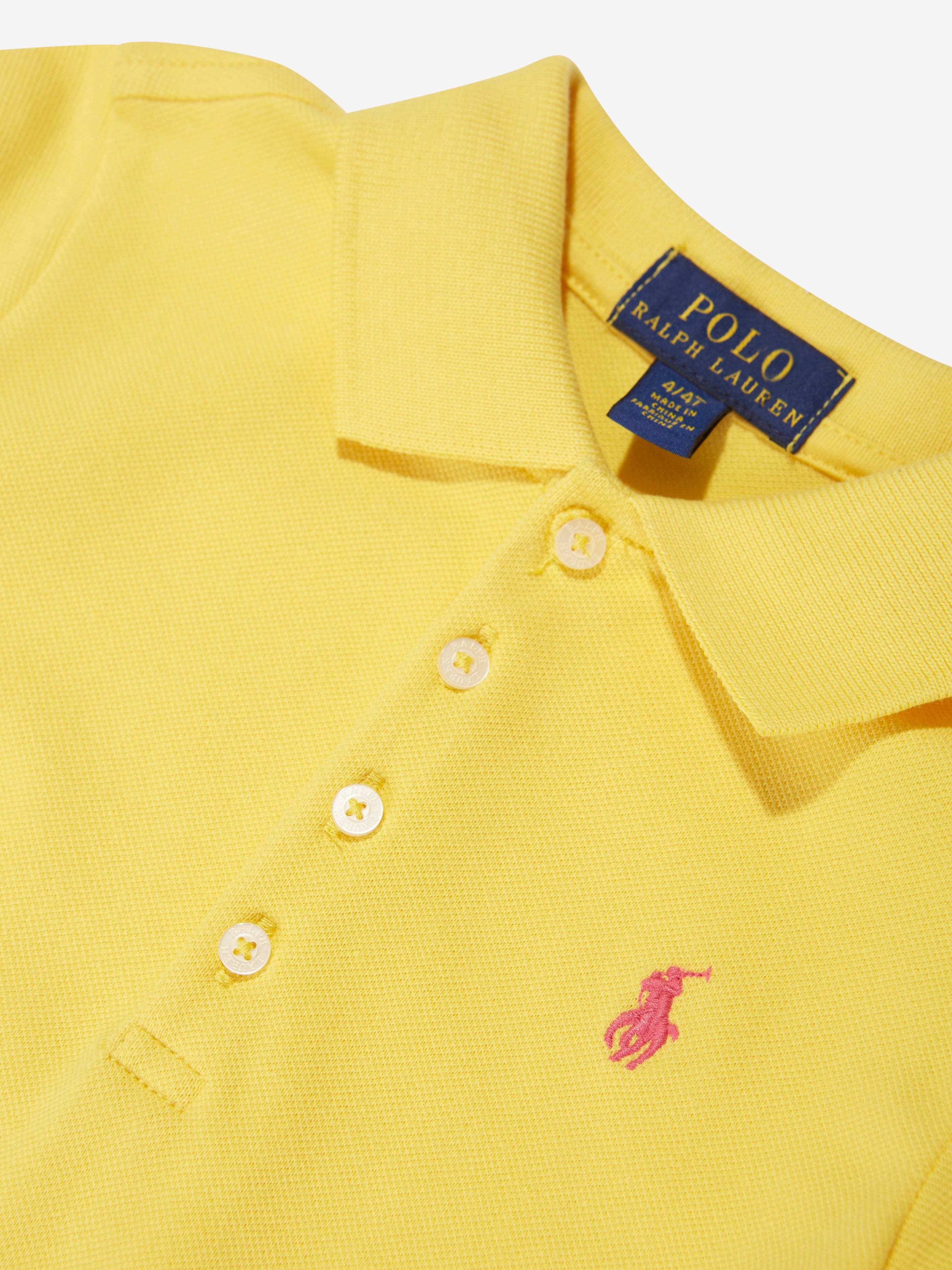 Ralph Lauren Girls Polo Dress in Yellow