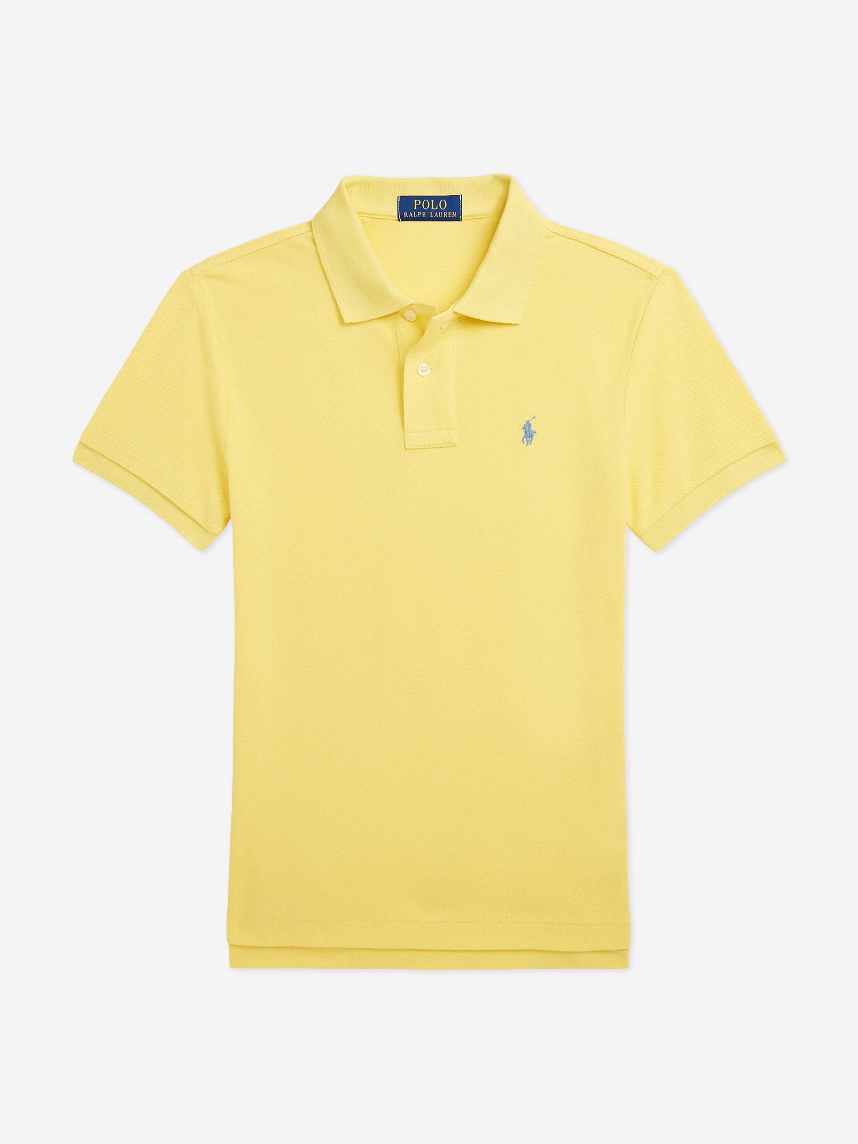 Ralph Lauren Boys Slim Fit Polo Shirt in Yellow