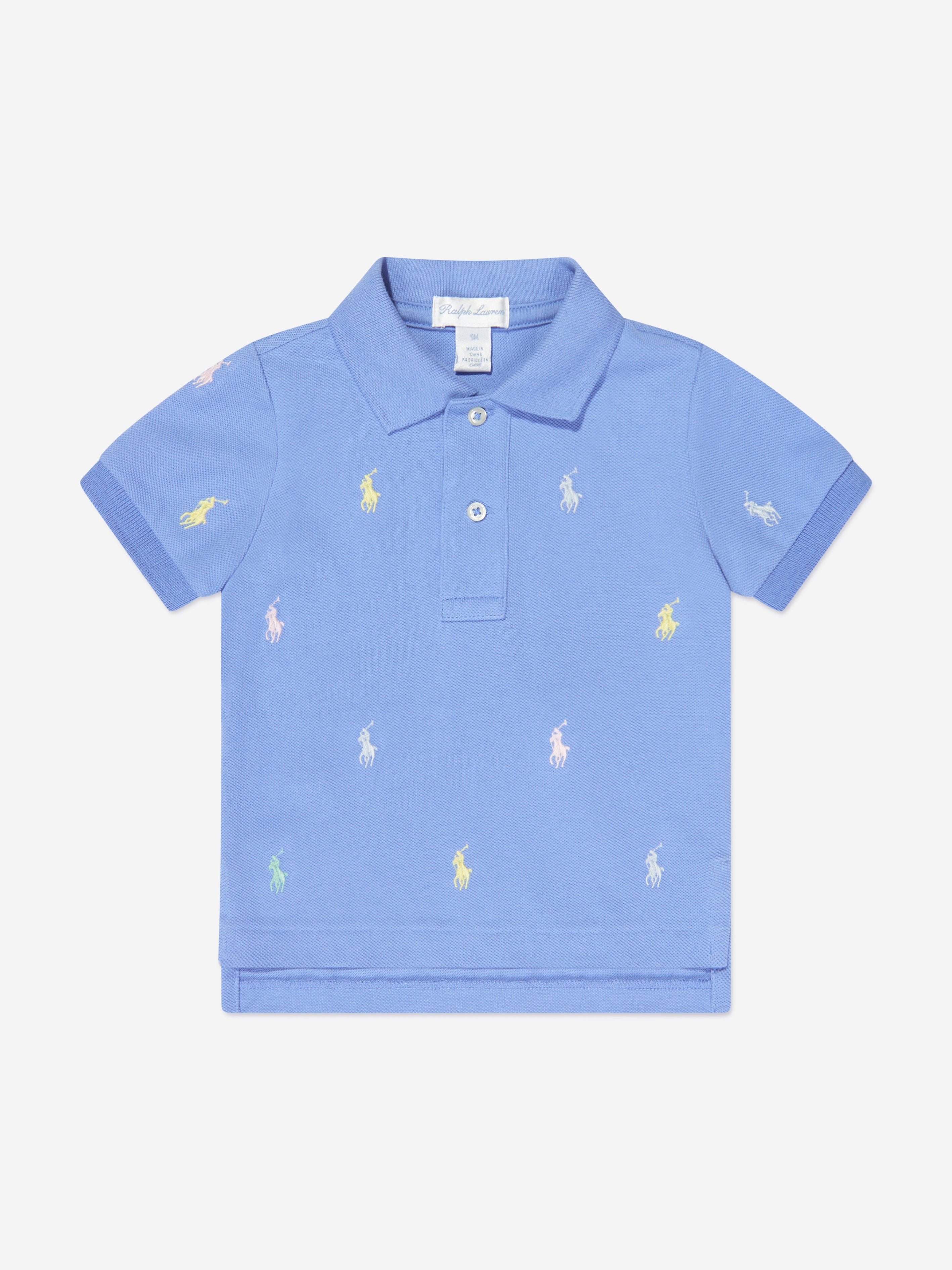 Ralph Lauren Baby Boys Logo Polo Shirt in Blue