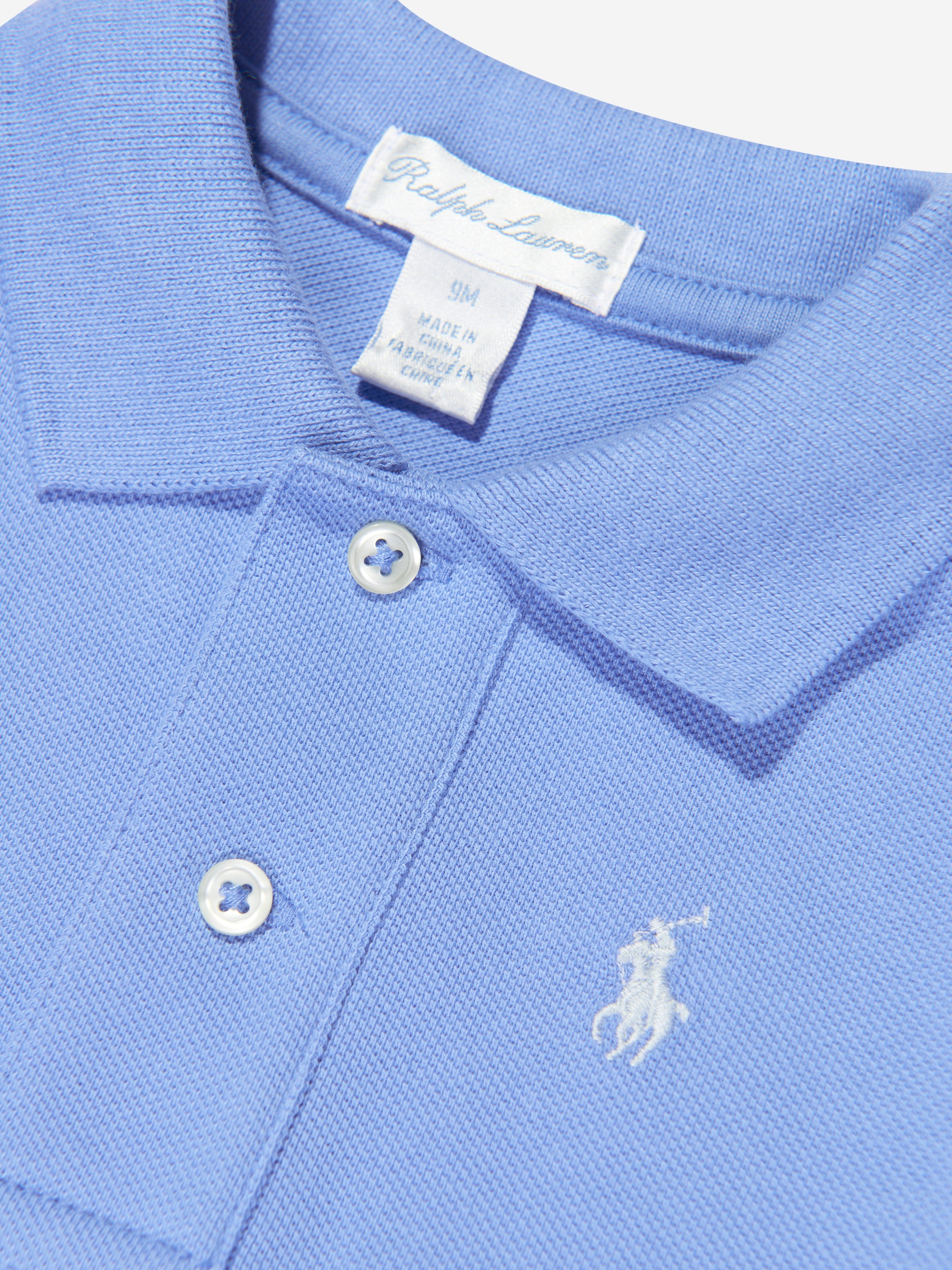 Ralph Lauren Baby Boys Logo Polo Shirt in Blue