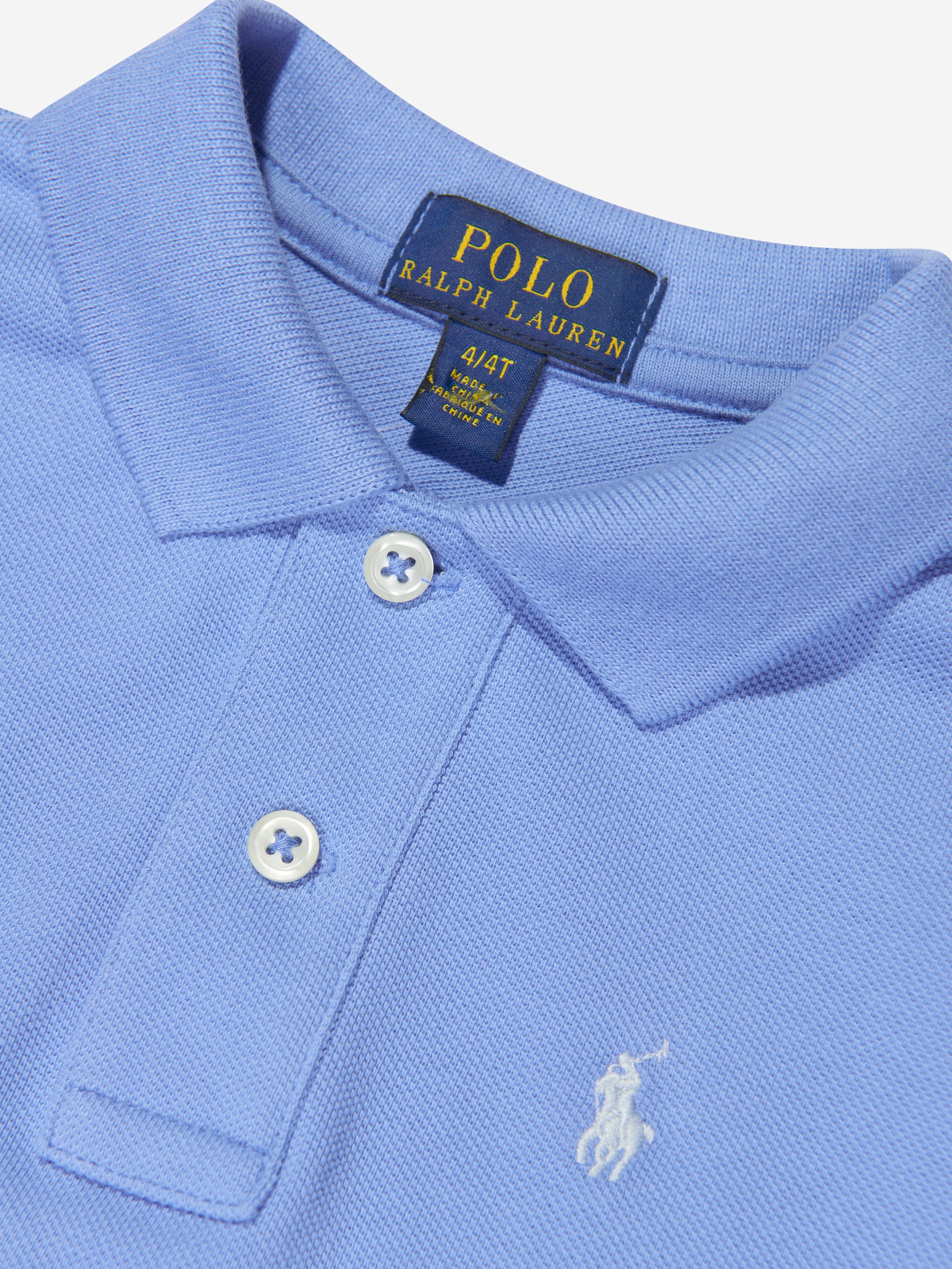 Ralph Lauren Boys Logo Polo Shirt in Blue