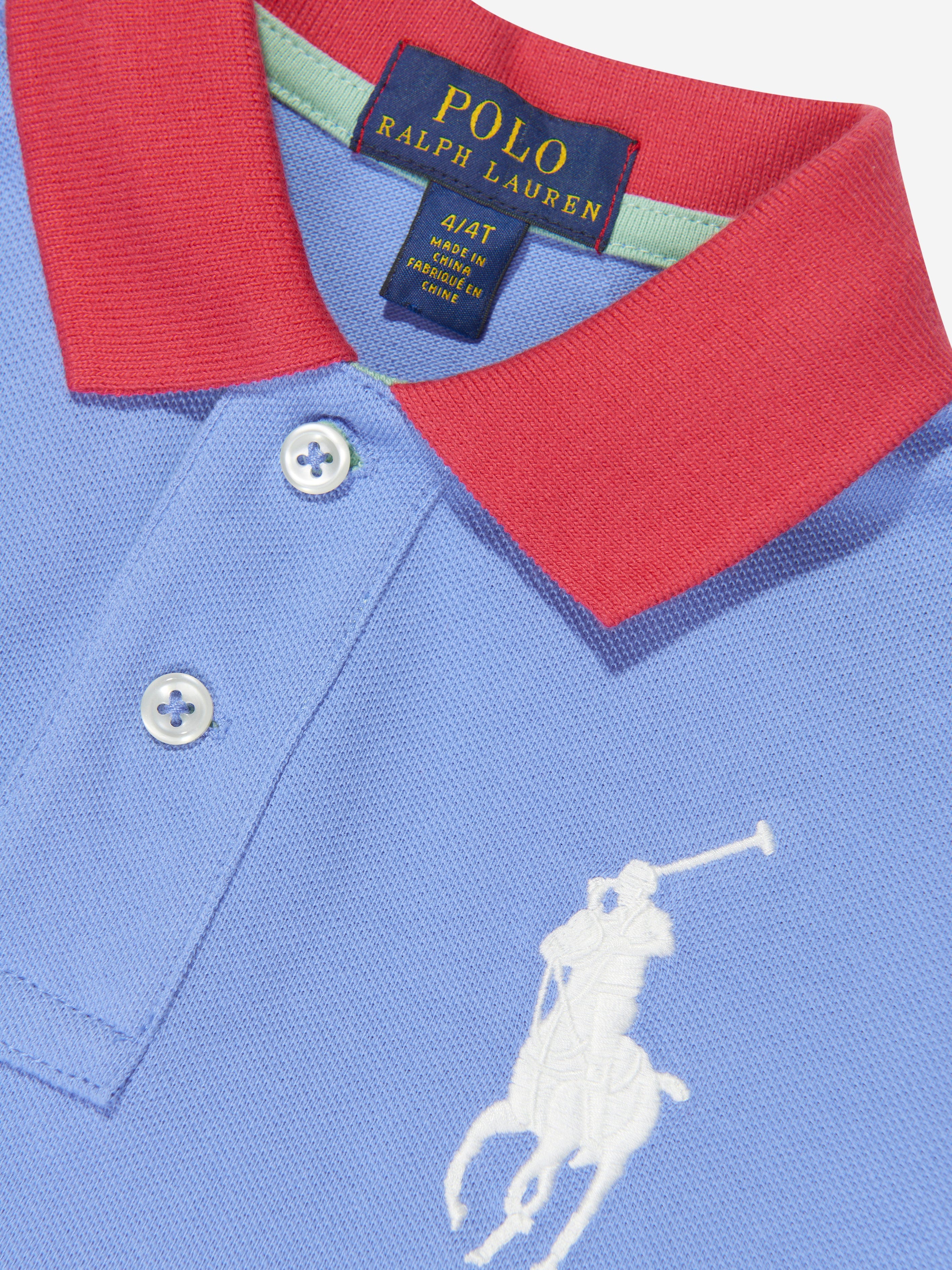 Ralph Lauren Boys Logo Polo Shirt in Blue