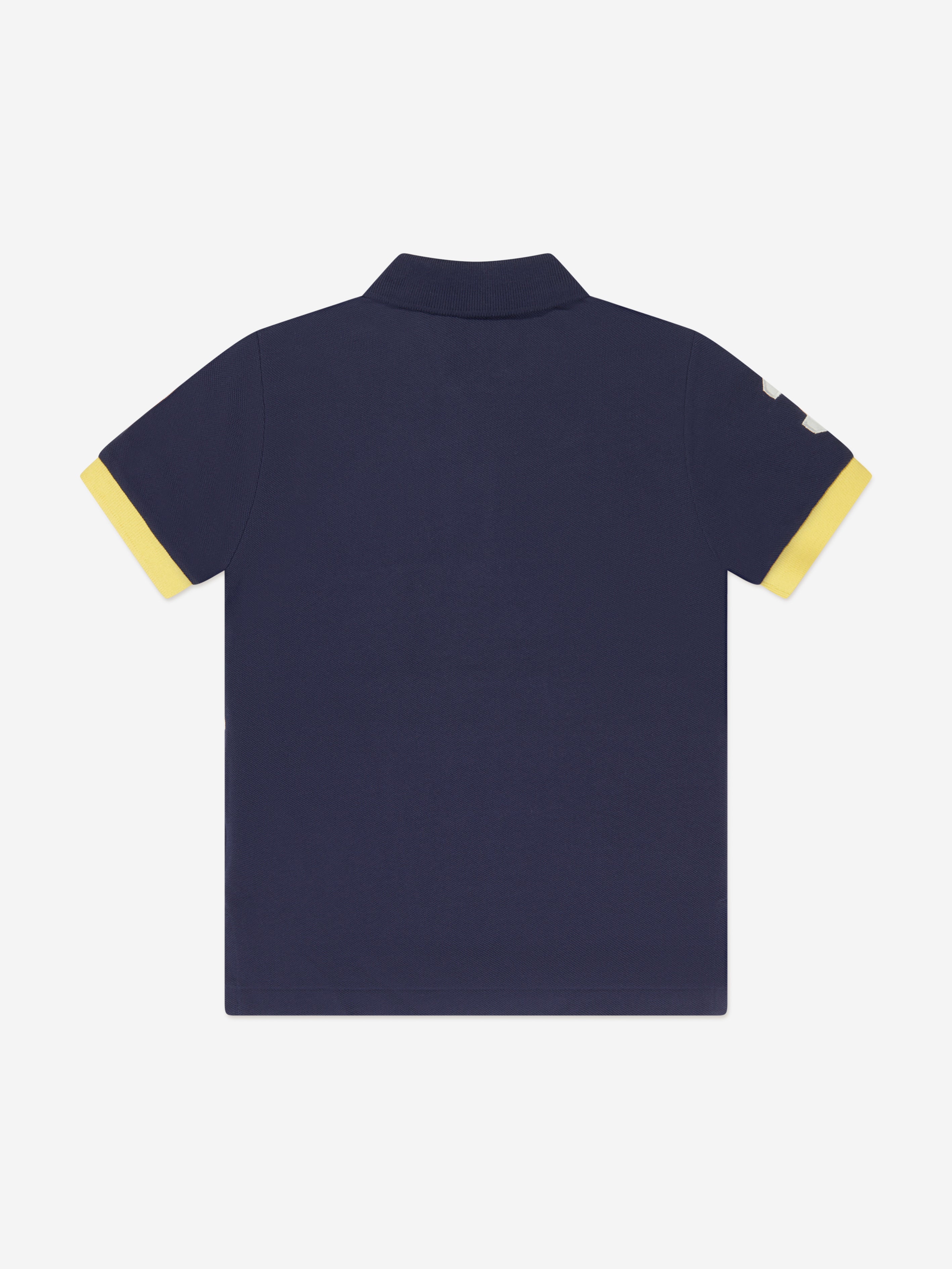 Ralph Lauren Boys Striped Polo Shirt in Navy