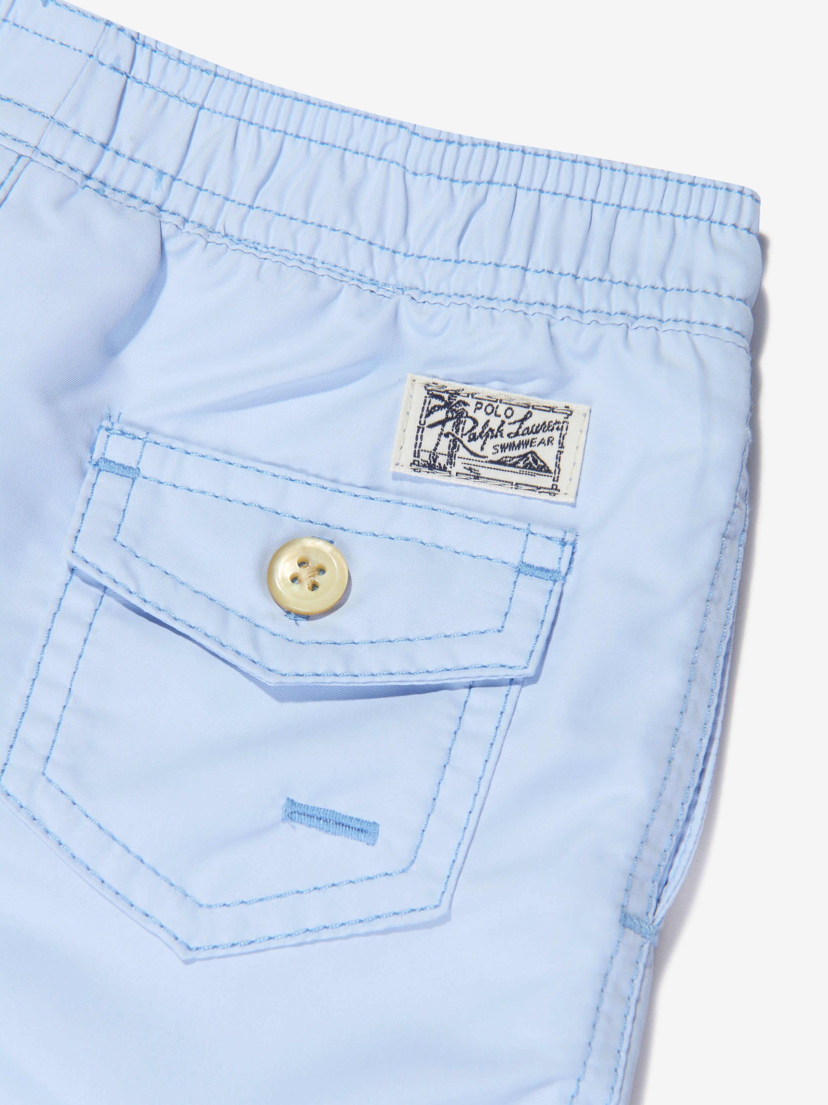 Ralph Lauren Boys Logo Swim Shorts in Blue