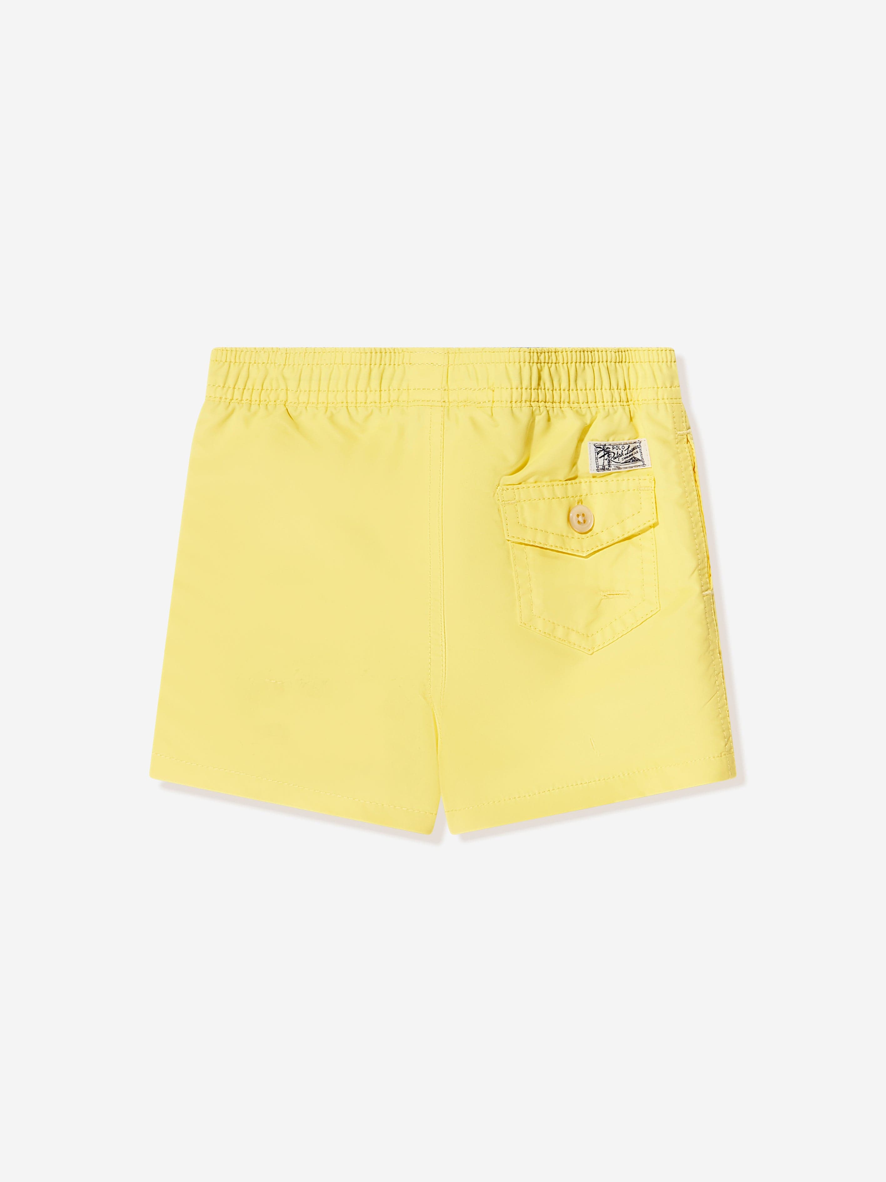 Ralph Lauren Boys Logo Swim Shorts in Yellow