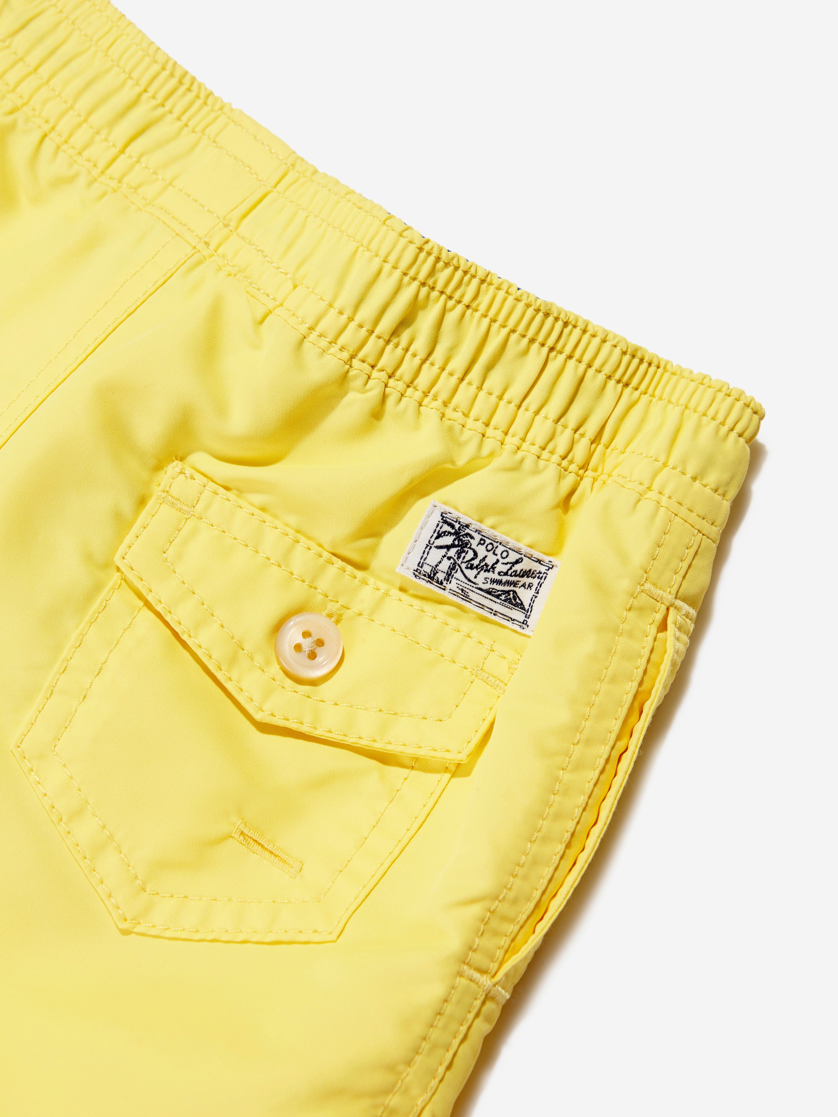 Ralph Lauren Boys Logo Swim Shorts in Yellow