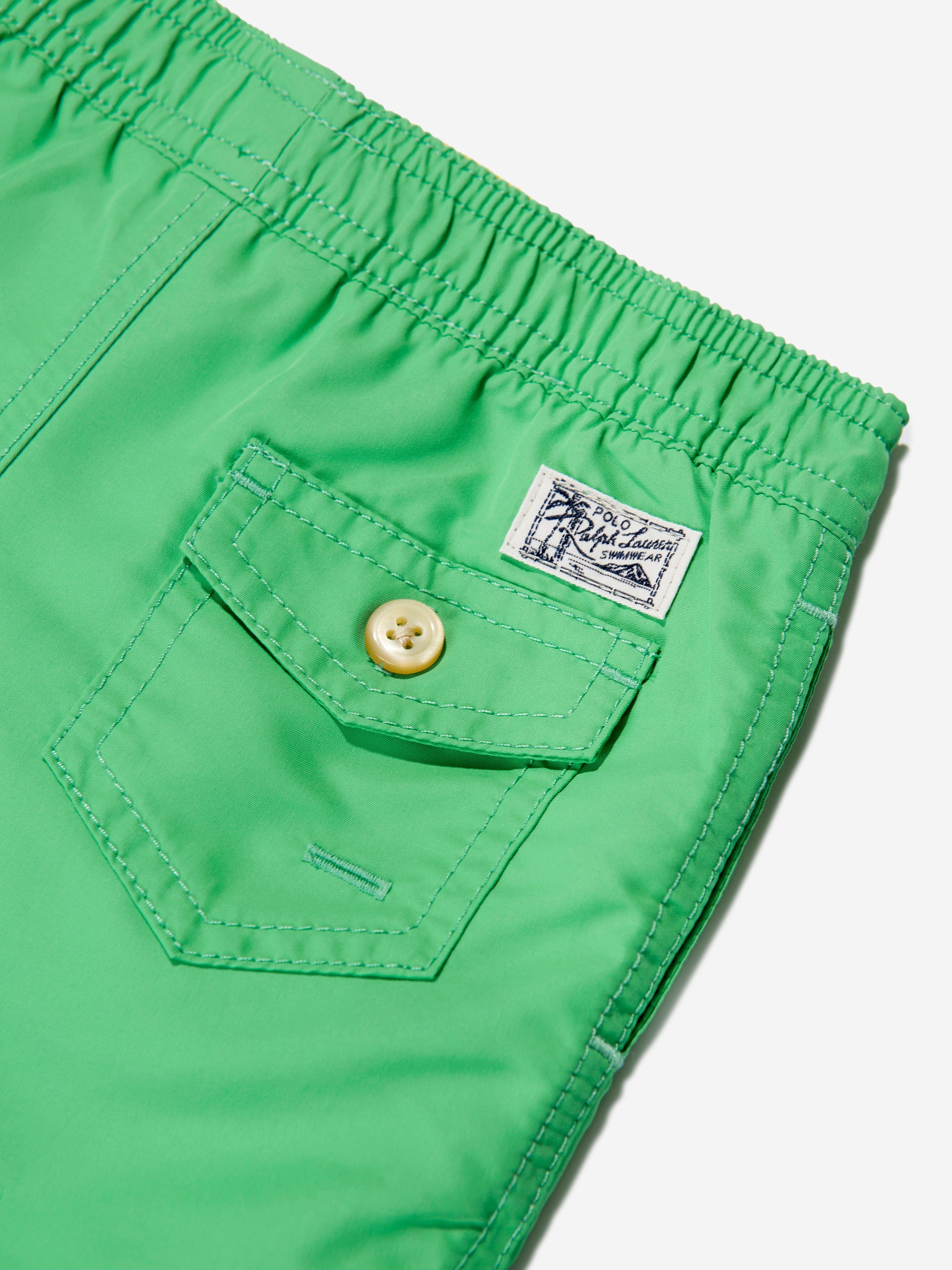 Ralph Lauren Boys Logo Swim Shorts in Green