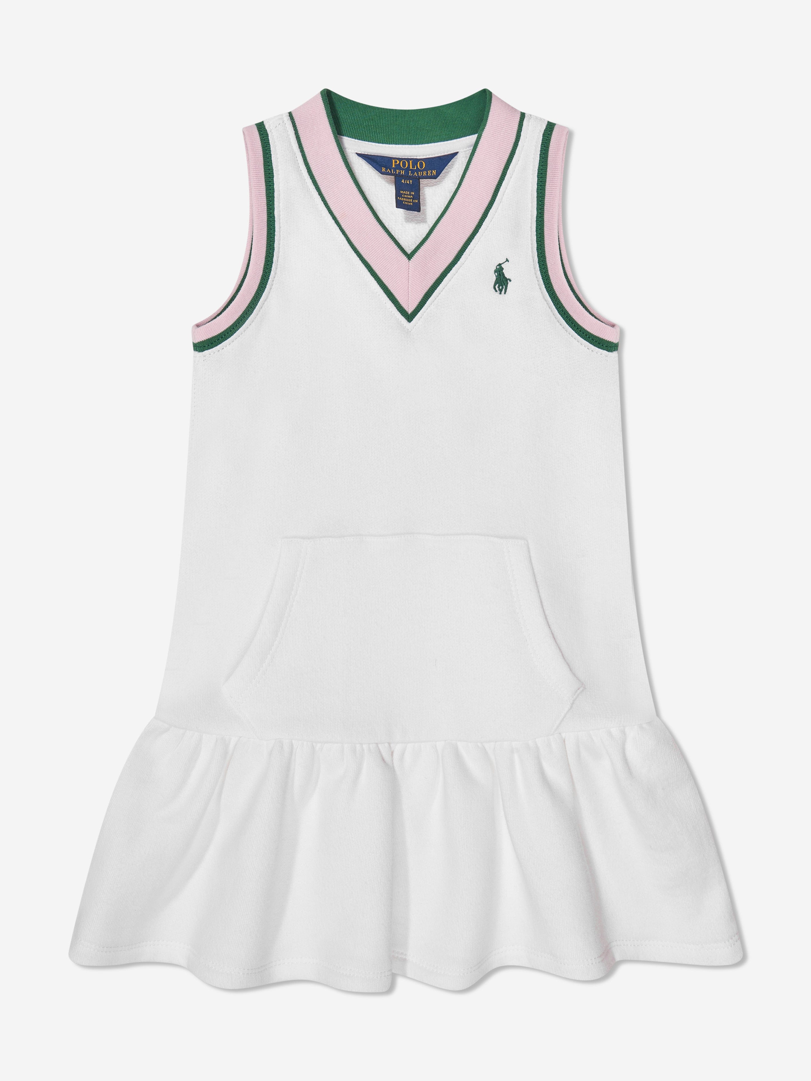 Ralph Lauren Girls Sleeveless Day Dress in White