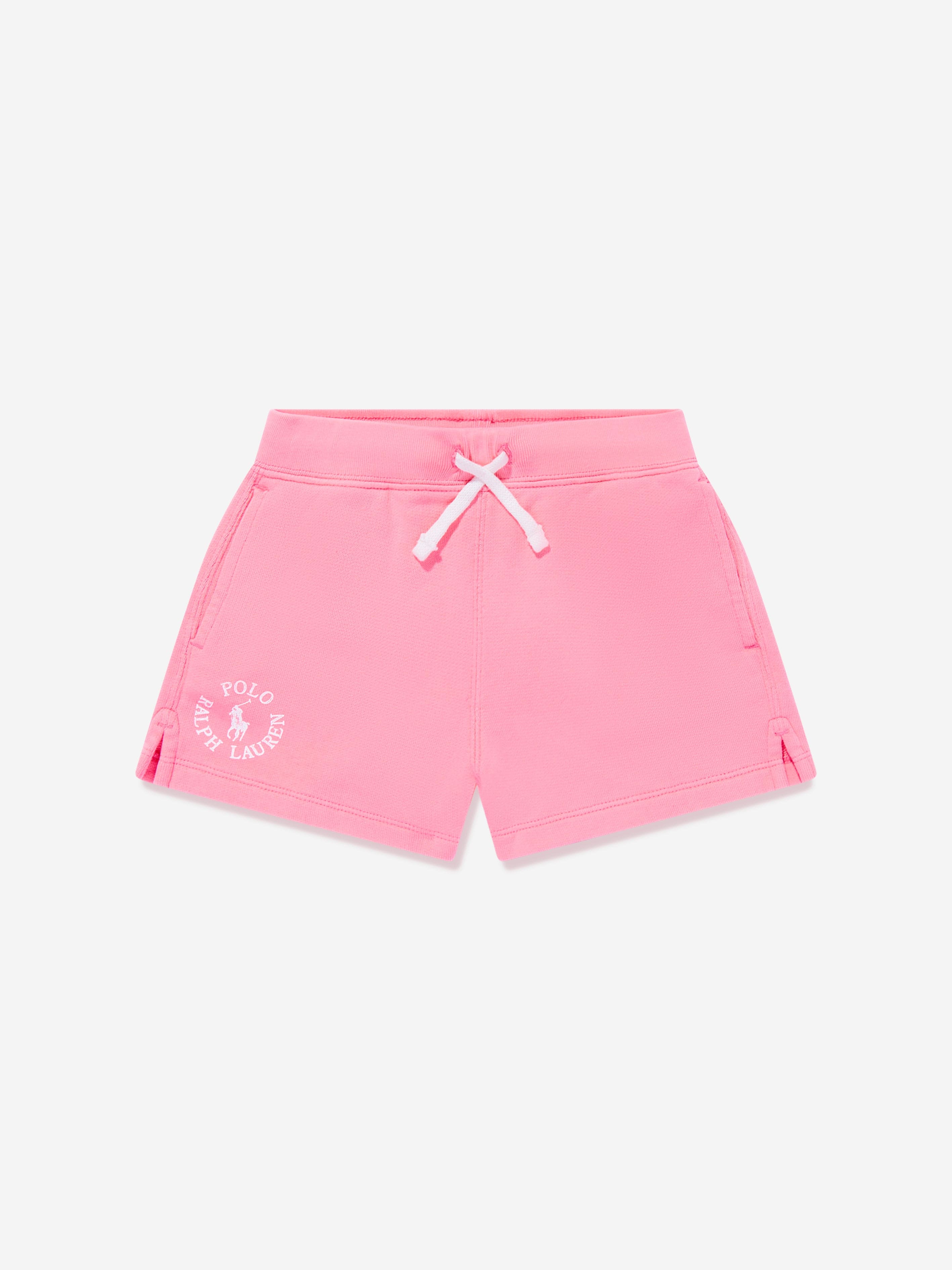 Ralph Lauren Girls Logo Shorts in Pink